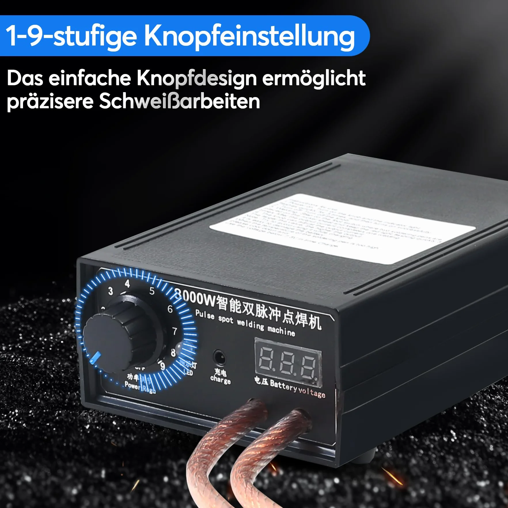 Akumulatorowa spawarka punktowa 8000 W Dual Impuls do blachy niklowej 0,1 mm