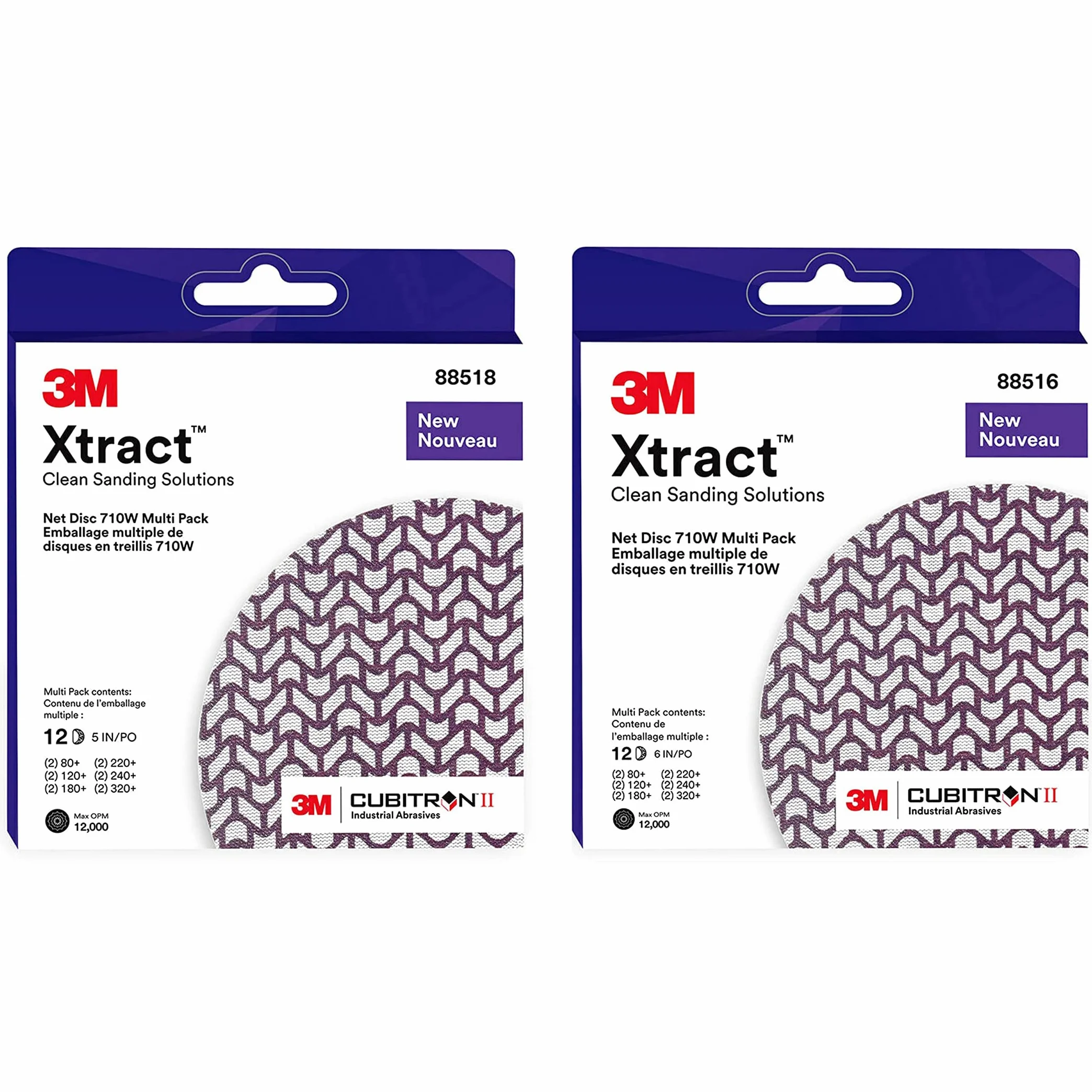 3M Xtract Cubitron II tarcza siatkowa 125 mm 710 W 80+ 120+ 180+ 220+ 240+ 320+ wielopak 12 szt.