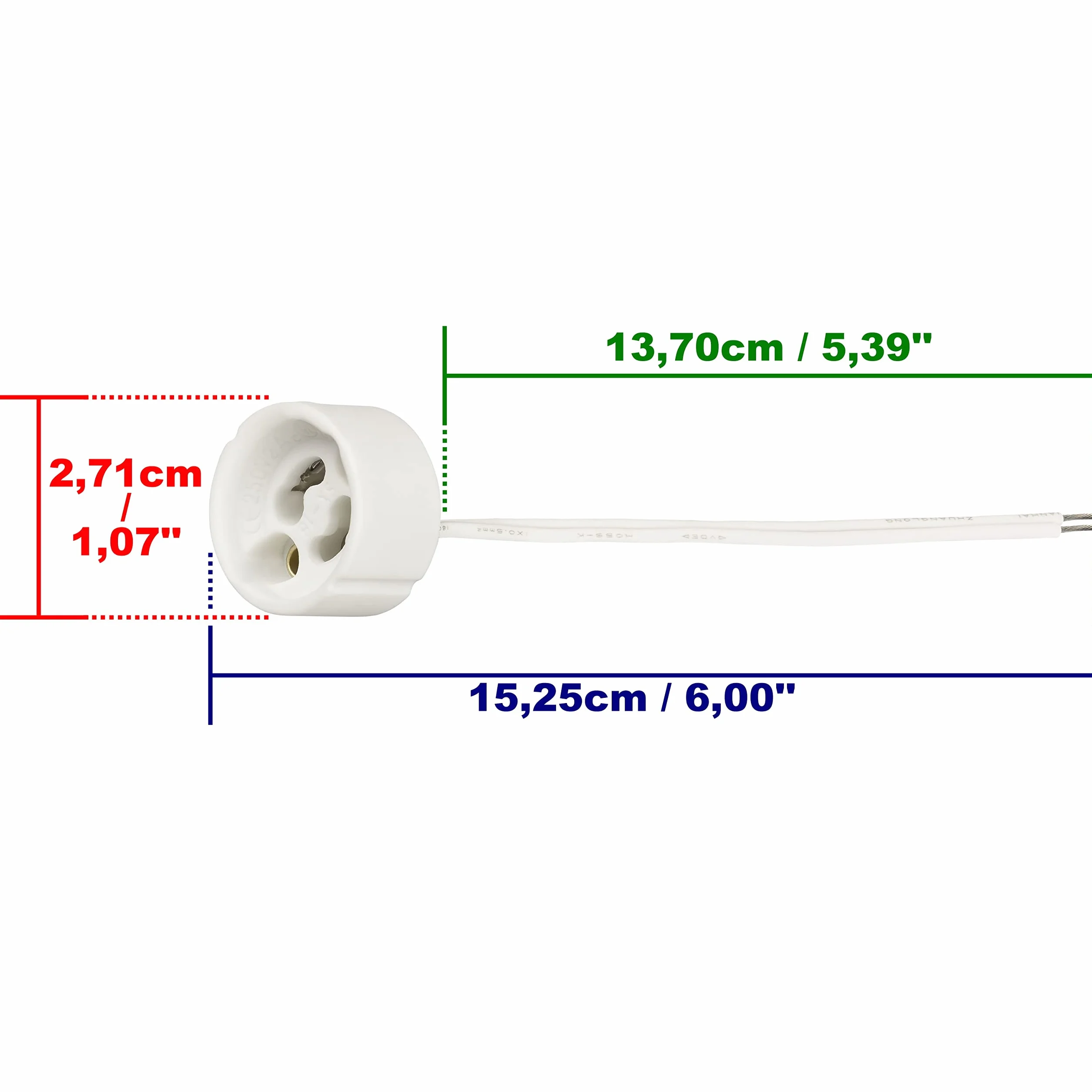 ISOLATECH 10szt GU10 standardowe gniazda ceramiczne LED żarówki energooszczędne (max.250V/2A) żarówki do domu oprawa sufitowa wpuszczana kuchnia łazienka gniazdo oświetleniowe instalacja