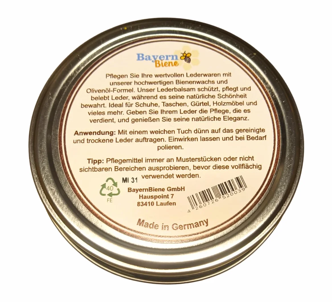 Balsam do skóry z woskiem pszczelim i oliwą z oliwek 190ml Pielęgnacja skóry do butów, pasków, siodeł
