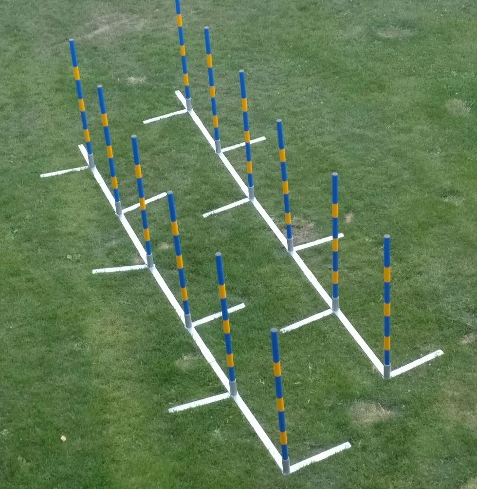 Callieway Agility Slalom – 12 drążków Agi Slalom "2by2 Flex" od 2 x 2 treningów do FCI Slalom itp. - Orig