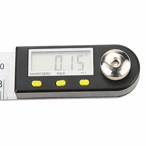 Kątomierz cyfrowy, 0-390 mm kątomierz cyfrowy 360° z wyświetlaczem LCD
