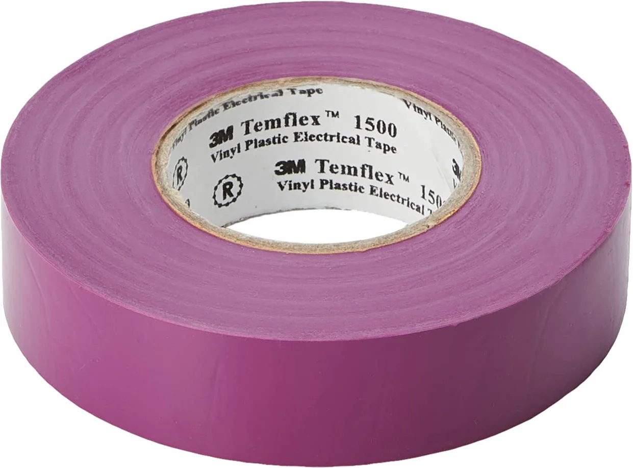 3M Temflex 1500 winylowa taśma izolacyjna 19 mm x 25 m 0,15 mm fioletowa