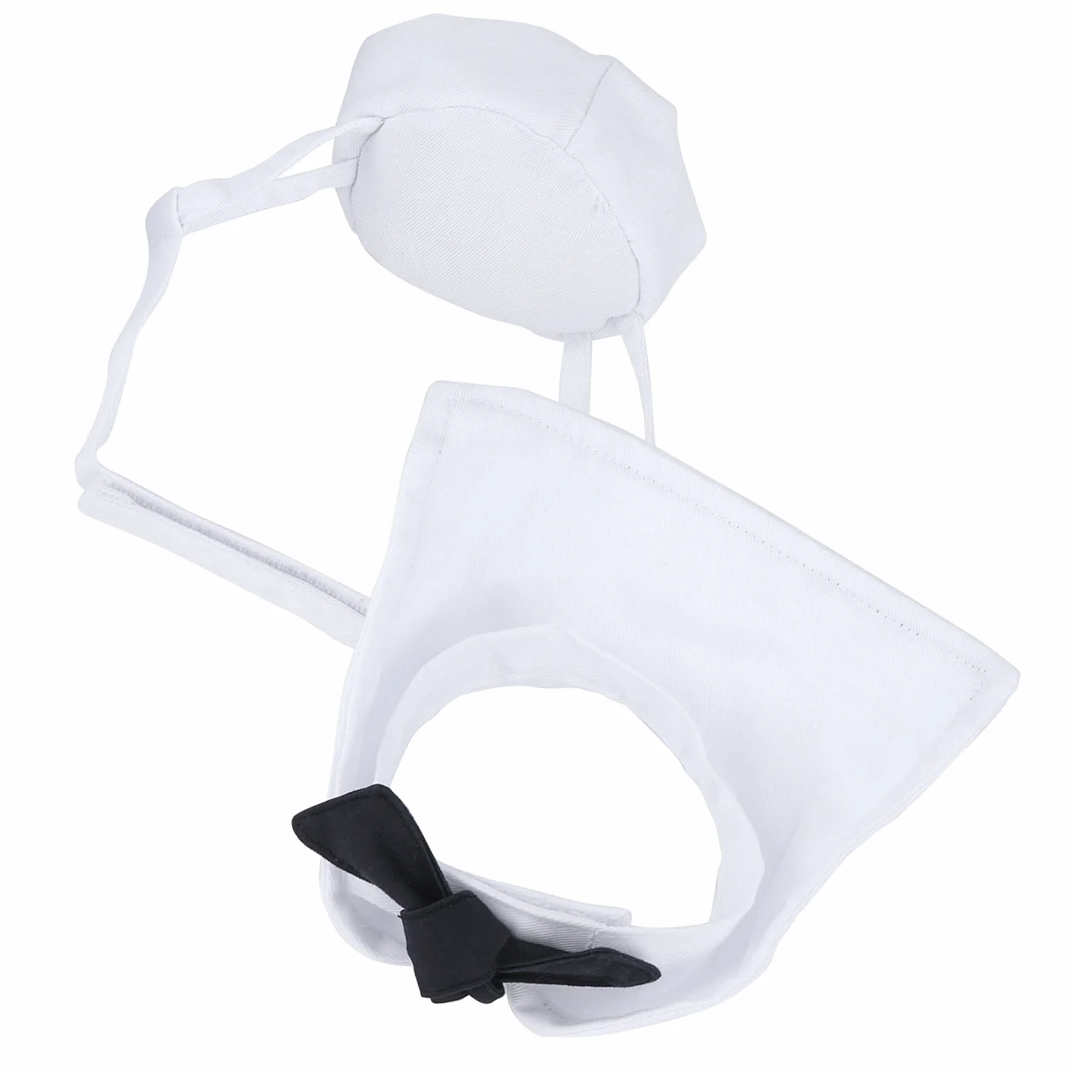 Acouto Pet Sailor Suit Cotton Cat Hat and Cloak Set na świąteczny Dekoracja Marynarz z czapką i Płaszcz Marynarz Sitscat Hatcat Cloakcat Hat Cloak Dekoracja