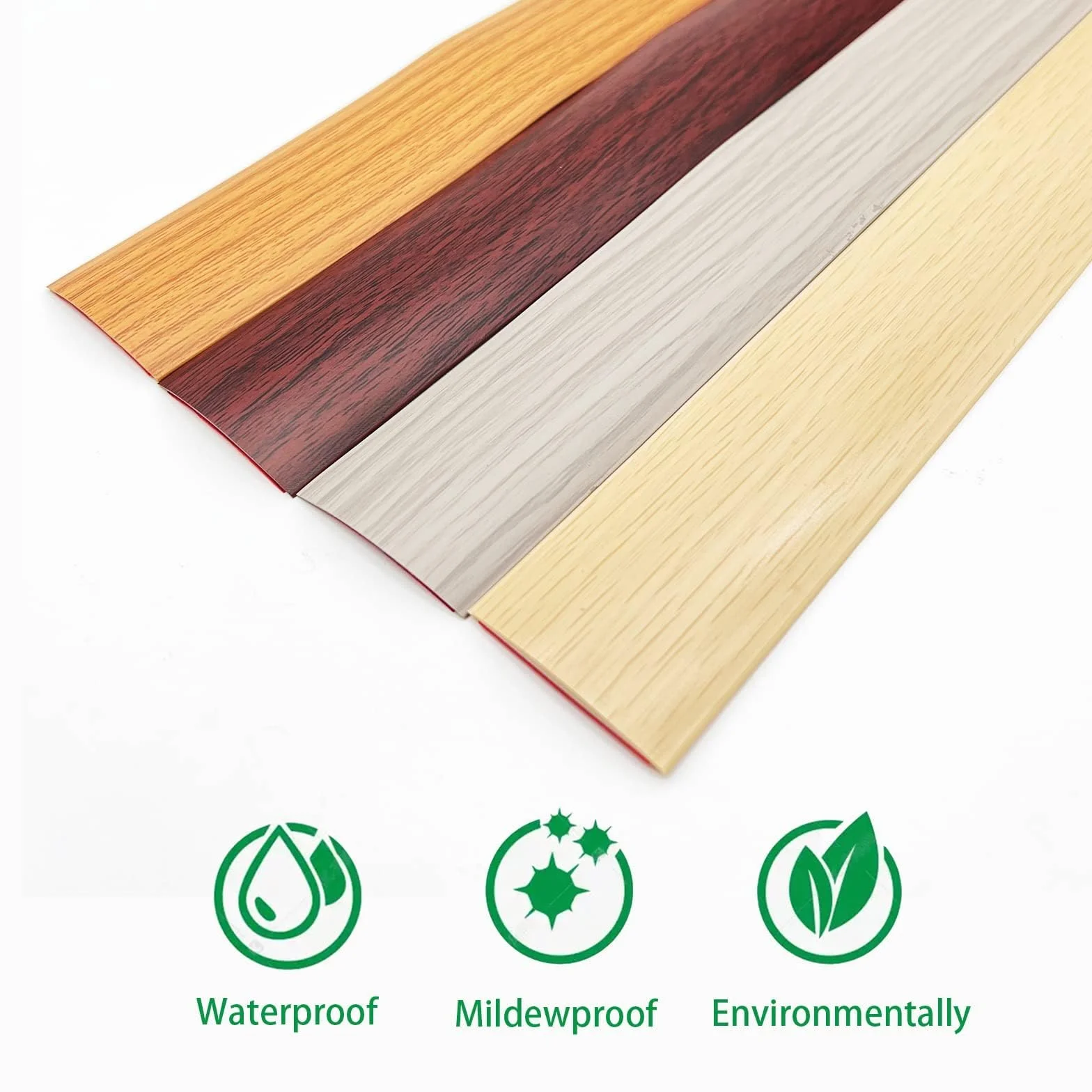 Listwy progowe z PCW, 200 cm, listwy przejściowe podłogowe, laminowane, samoprzylepne taśmy działowe do drzwi podłogowych (200 cm-4 cm-dąb)
