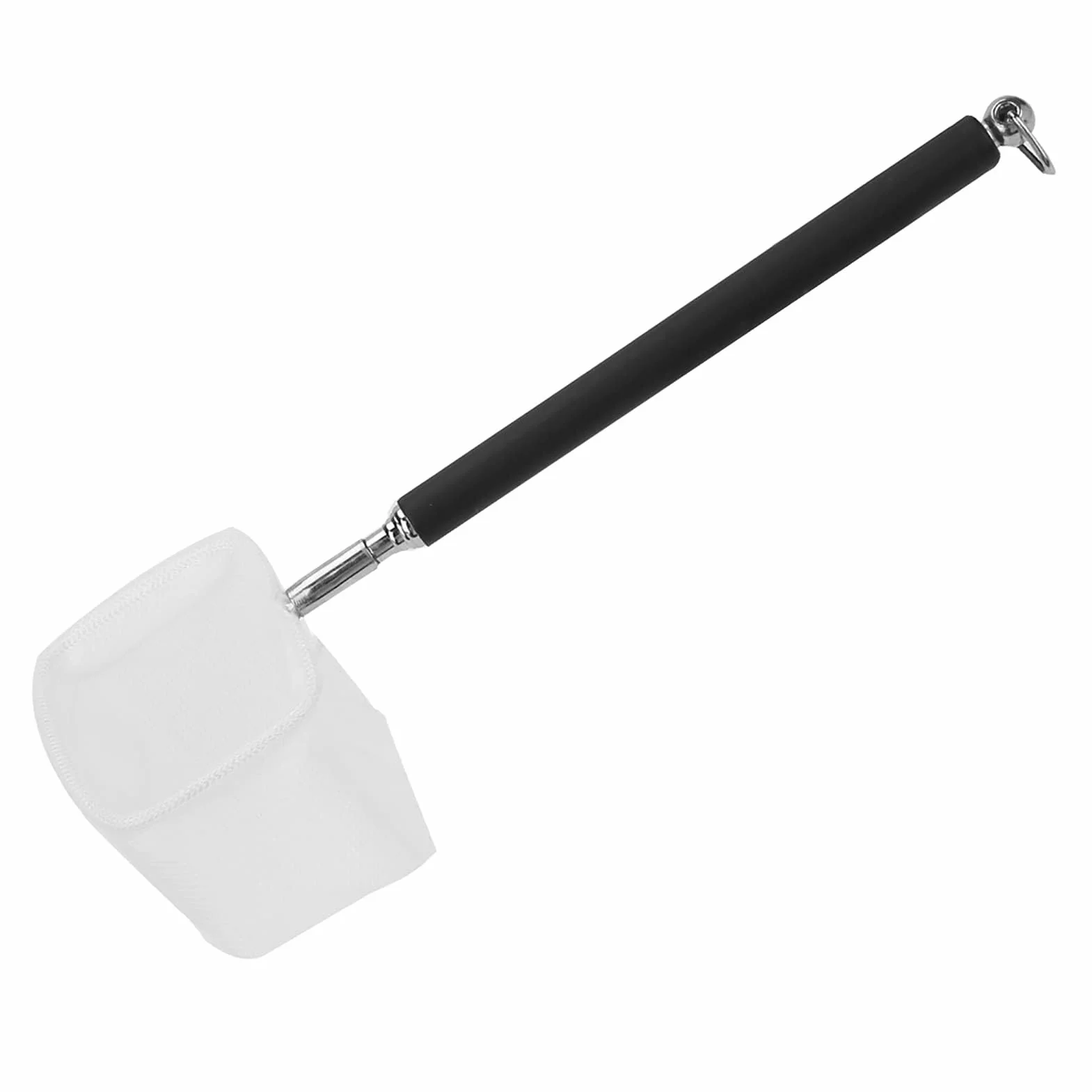 Garosa Siatka do zbierania ryb krewetki regulowana mini ryba akwarium siatka wędkarska do akwarium zbiornik krewetki 20-57,5 cm rozszerzalna (czarna kwadratowa siatka)
