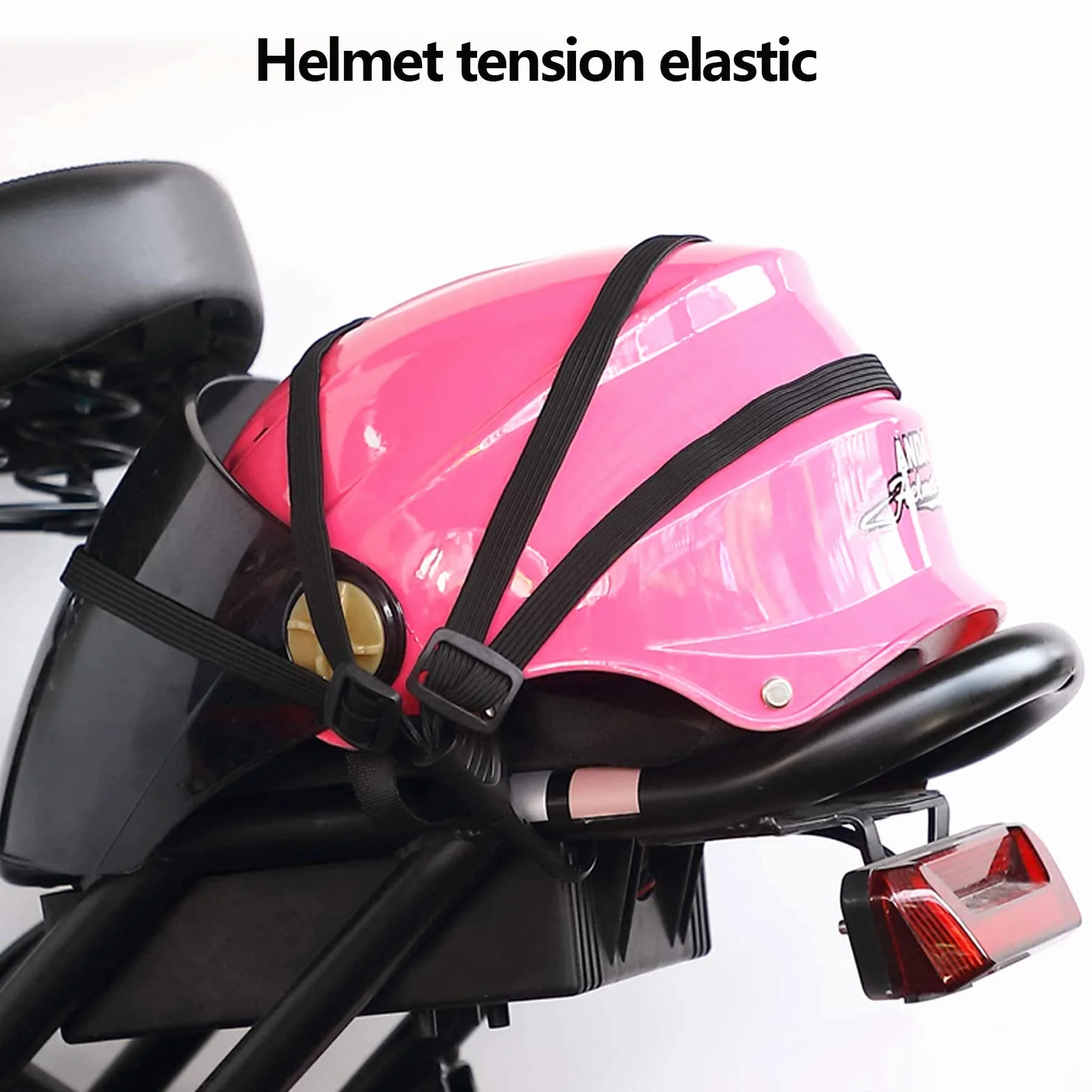 GepäCkträGer taśma do roweru, gumowa taśma napinająca, hak motocyklowy, 2 pasy mocujące, do bagażu, z regulowanymi haczykami, paski na kaski motocyklowe, regulowane haczyki na pasek linowy
