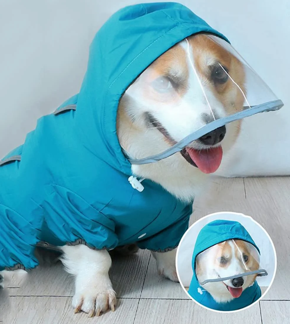 Ubranka dla psów przeciwdeszczowych dla małych i średnich psów Kurtka wodoodporna Płaszcz przeciwdeszczowy Outdoor Pet Supplies,Płaszcz przeciwdeszczowy dla psa(Yellow,XXL)