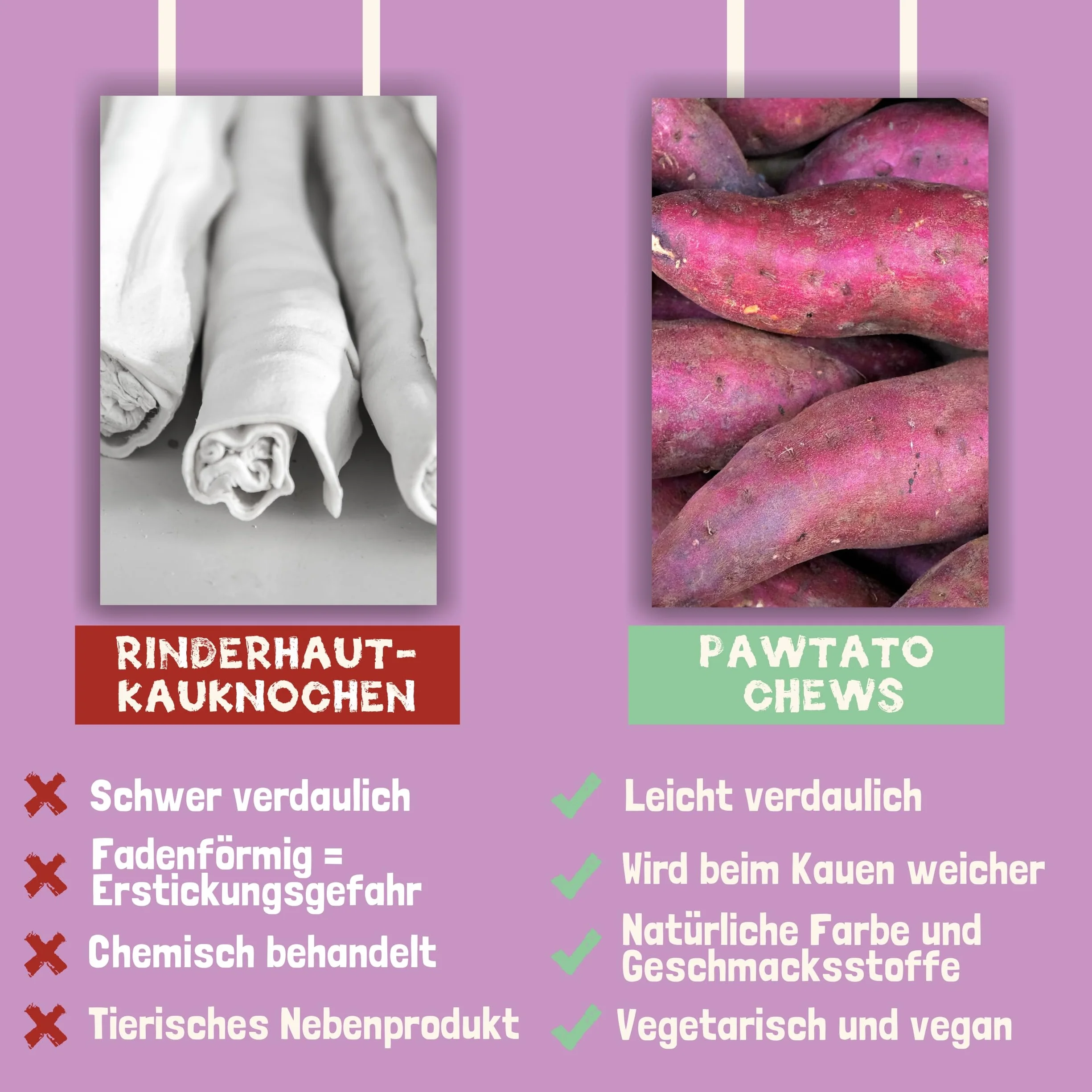 Knoopsnacks voor honden (6 x 180g) | Naturlijke trainingssnacks met 87% zoete aardappel, Rijst en Biergist
