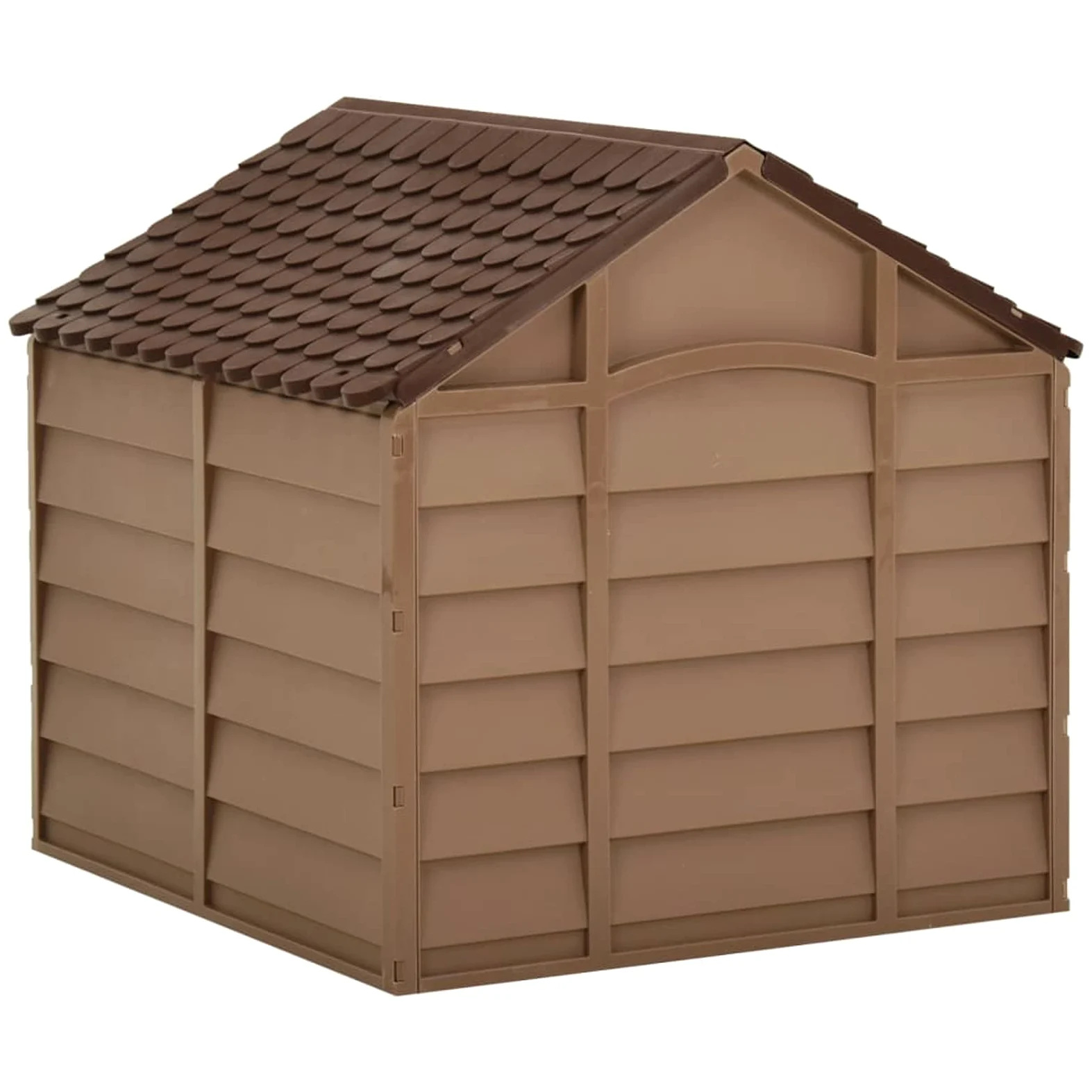 Buda dla psa brązowa PP 71 x 71,5 x 68 cm, ShGaxin domek dla psa, dzwonek na otwarcie, budka dla psa, szafka dla psa