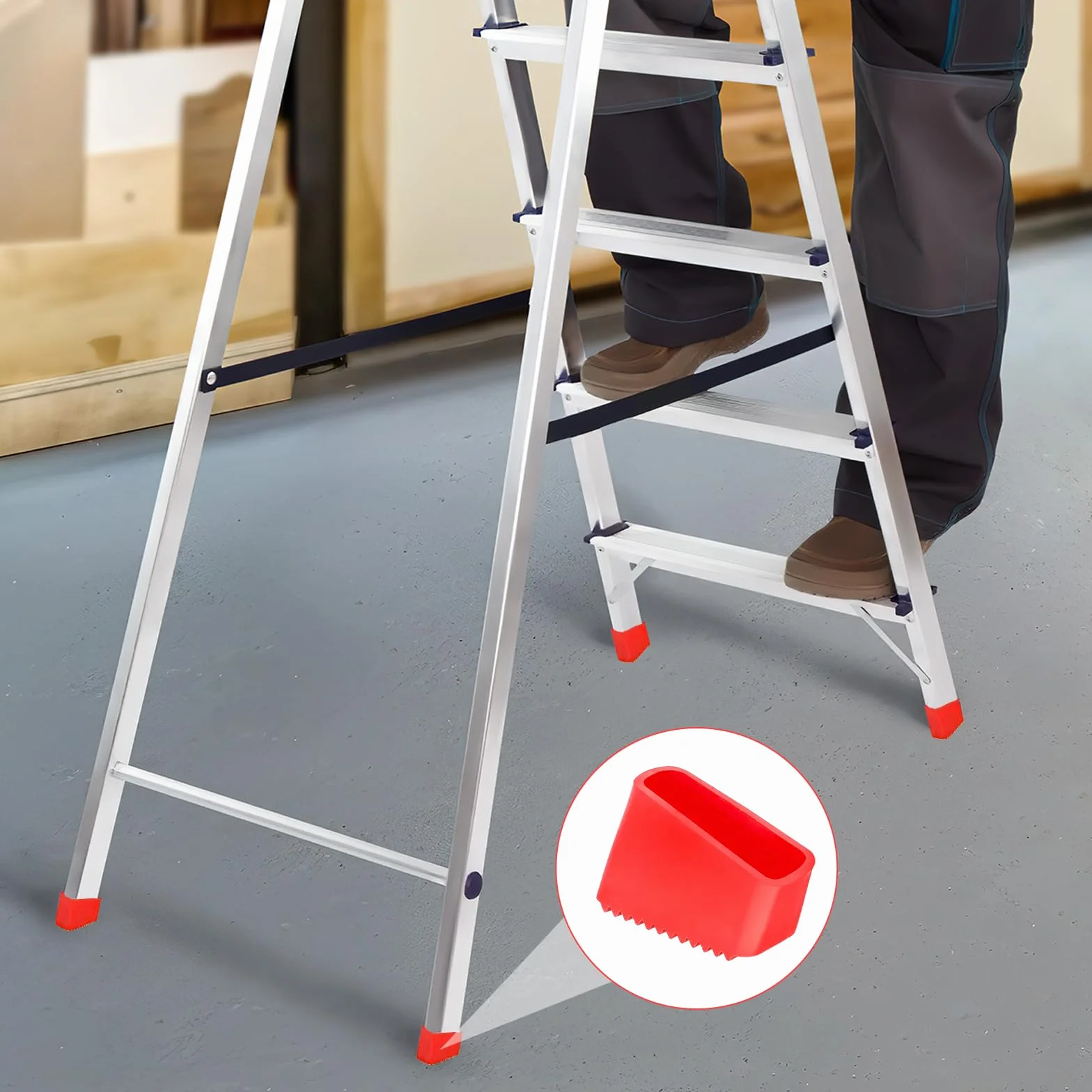 Gumowe nóżki do drabin 50x20 mm antypoślizgowe 4 sztuki
