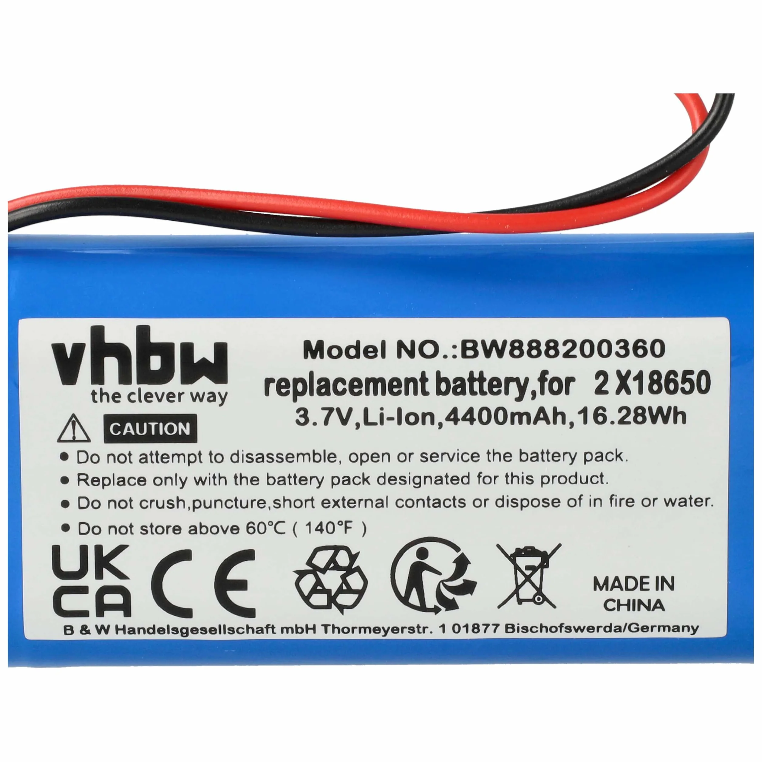 vhbw Bateria kompatybilna z Zafferano Olivia Pro, Poldina, Poldina Pro, lampka nocna (4400 mAh, 3,7 V, litowo-jonowa)