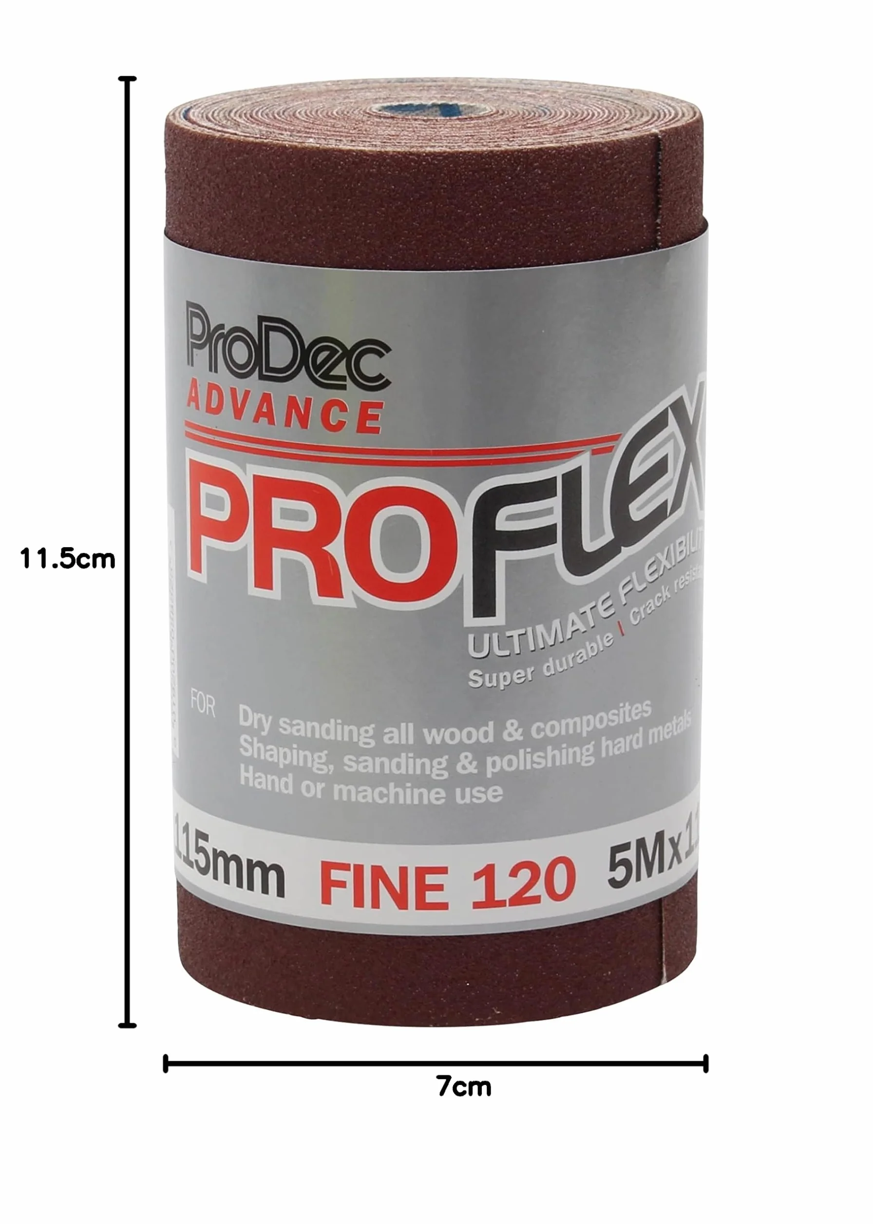 ProDec Advance 5m Rolka 120 Grit ProFlex Ultra Papier Ścierny z Tlenku Glinu