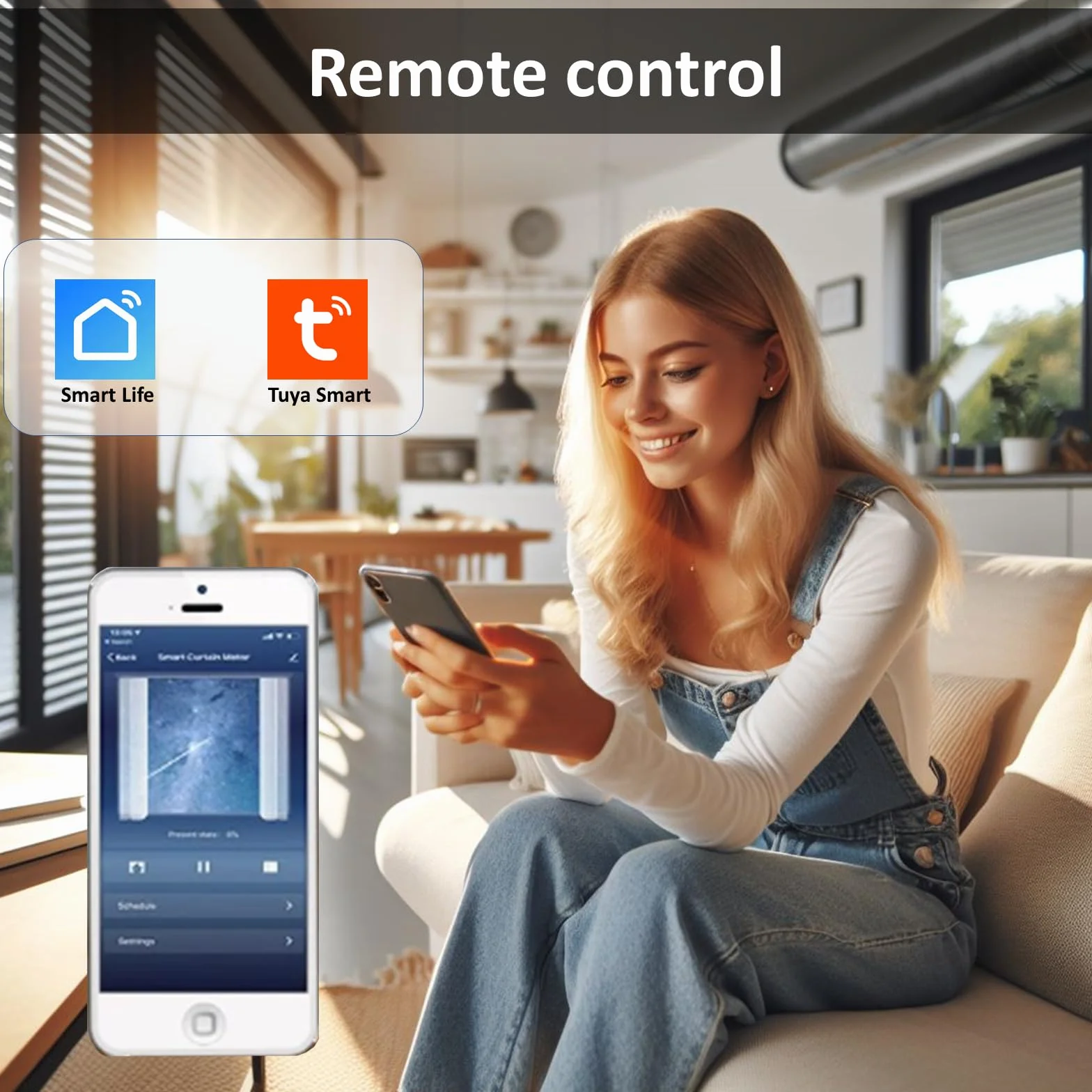 Inteligentny moduł przełącznika rolety WiFi z pilotem zdalnego sterowania do zasłon silnika/żaluzji, harmonogramów czasowych i timera Smart Smart Life/Tuya Smart, współpracuje z Alexa/Google Home