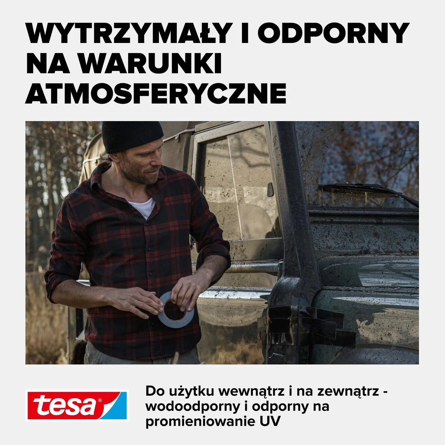tesa Ultra Power Extreme taśma naprawcza - bardzo dobra przyczepność nawet na nierównych powierzchniach - odporna na czynniki atmosferyczne - urywalna ręcznie - 10 m x 50 mm