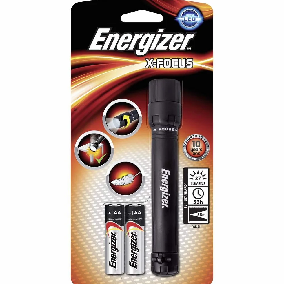 Energizer Led X Focus Latarka, Czarny, 2 Sztuki