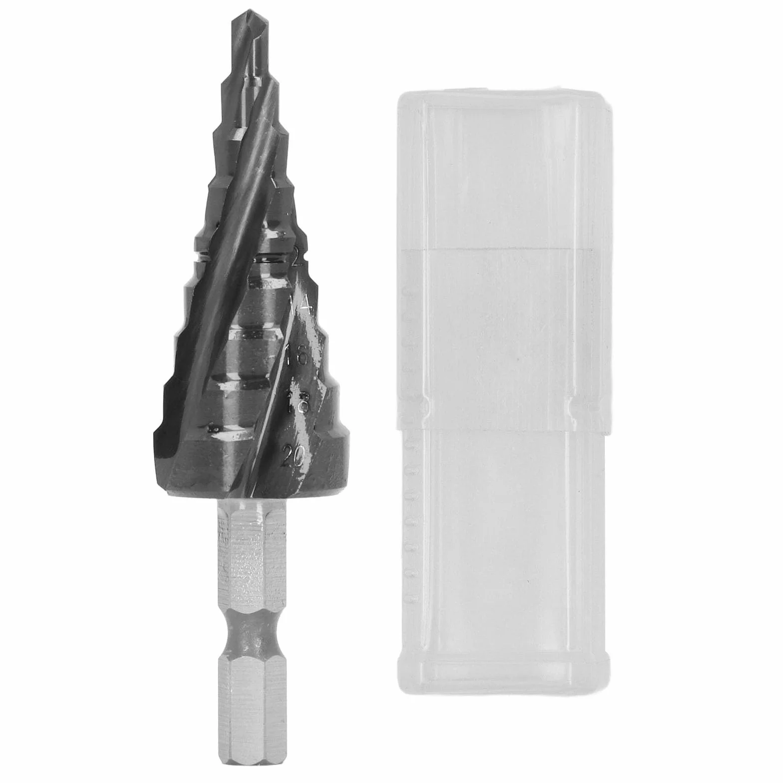 Generic Wiertło Stopniowe z Chwytem Sześciokątnym, twardość Kobaltu 89HRC, Rowki Spiralne, Wiertło 4-20 Mm, Trwały materiał, Idealne do Projektów Związanych z obróbką Metalu