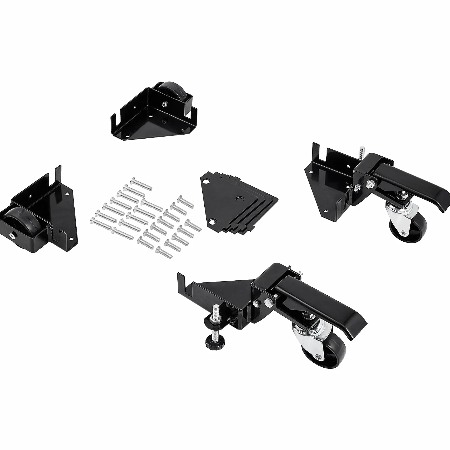 VEVOR Zestaw mobilny do dużych obciążeń 181,4 kg, uniwersalny stojak z kółkami 241,3 x 241,3 mm, kółka obrotowe, narzędzia do podstaw do obróbki drewna, pralki, ciężkie meble