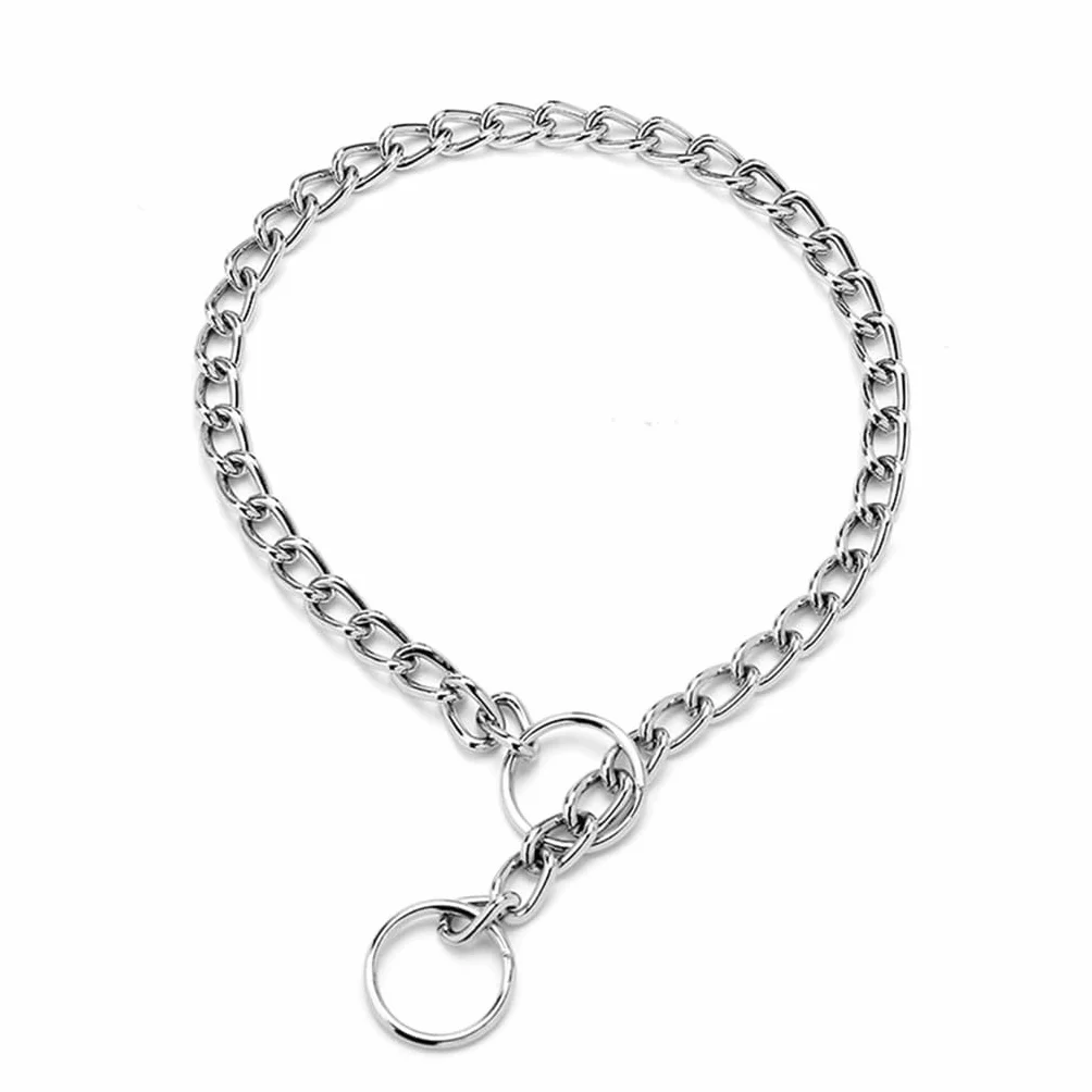 Łańcuszek Choke obroża dla psów, srebrny, XS, metalowy, wsuwany, trening, Heavy Duty, obroża dla psa, obroża dla szczeniaków Martingale, dla psów XXS XS Small Medium Large Large XL