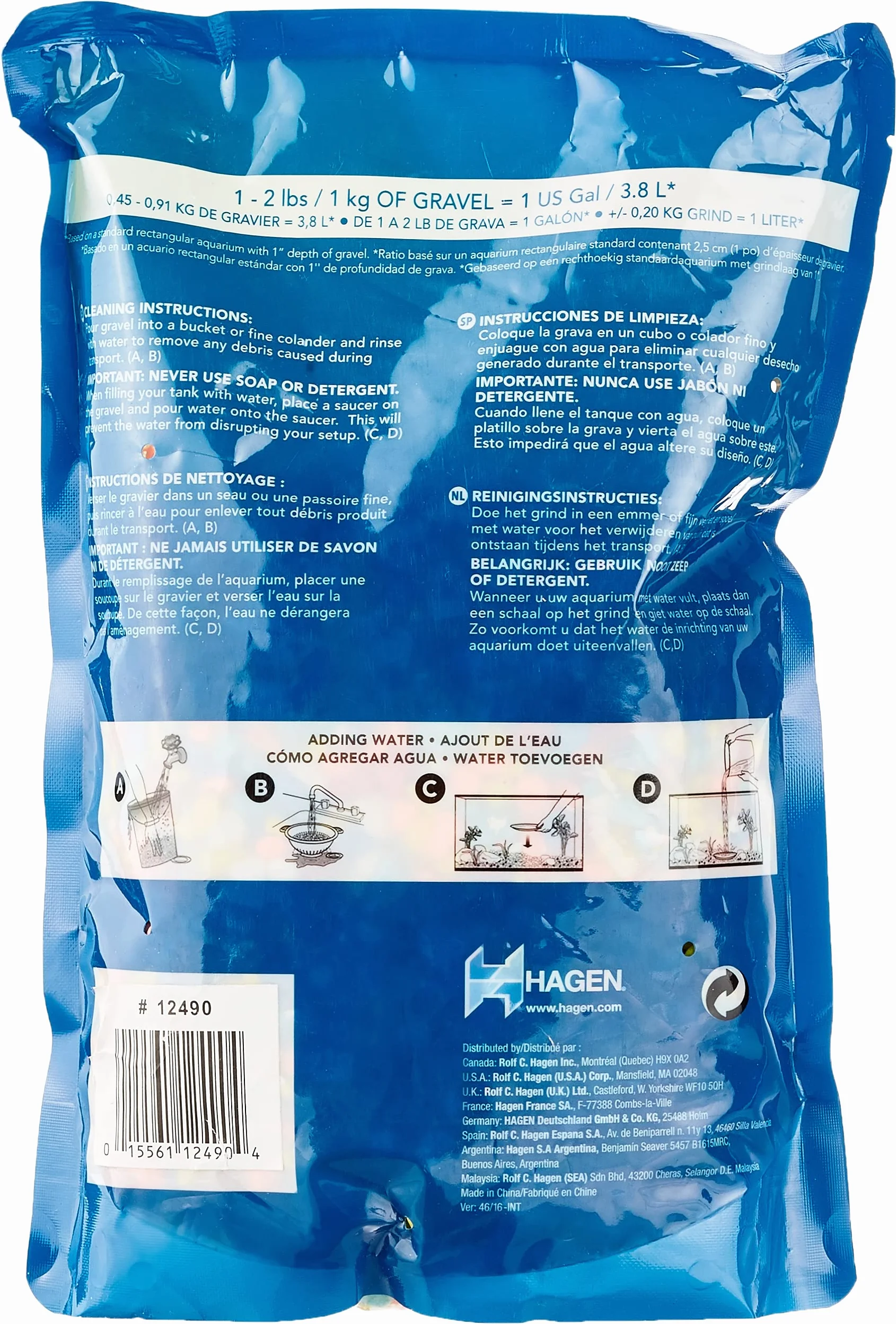 Marina Dekoracyjne akwarium tęczowy żwir, wielokolorowe, 2 kg