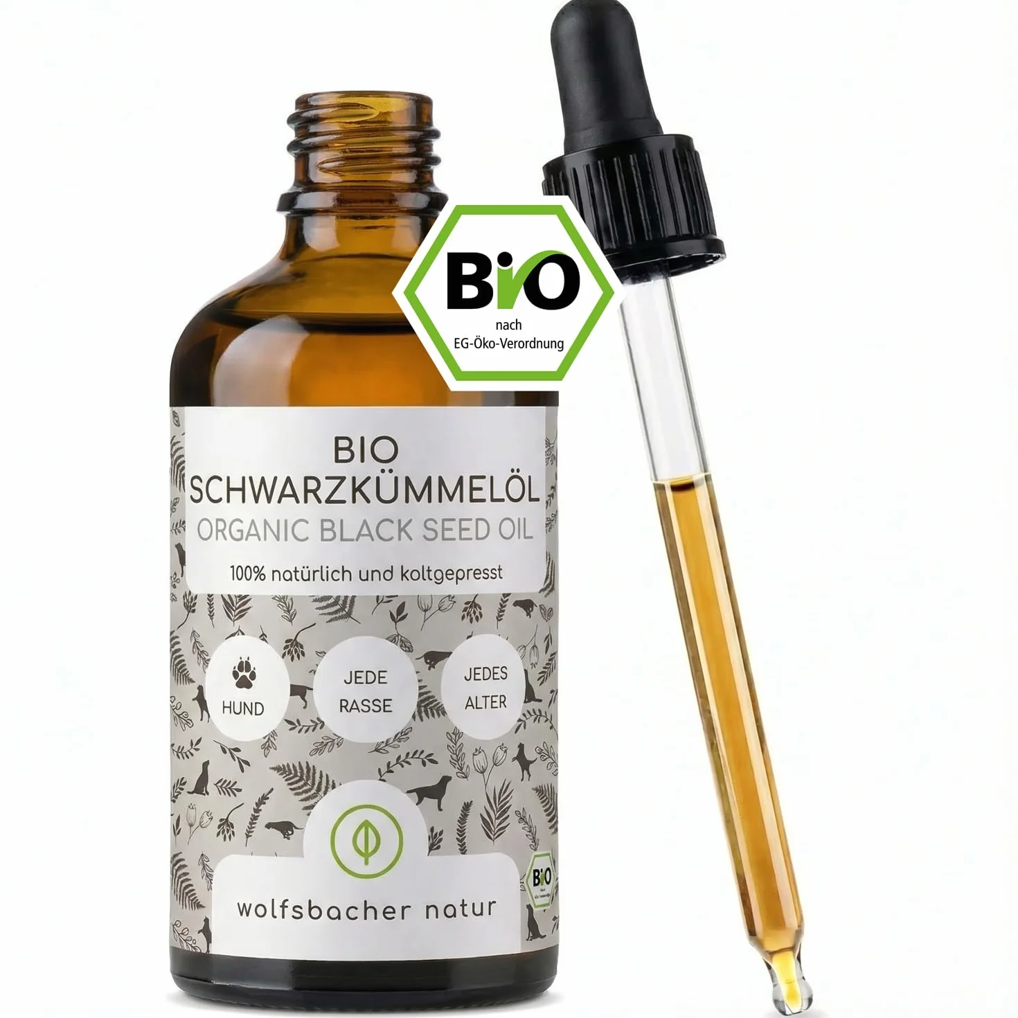 Schwarzkümmelöl für Hunde 50ml tłoczone na zimno ekologiczne Nigella Sativa