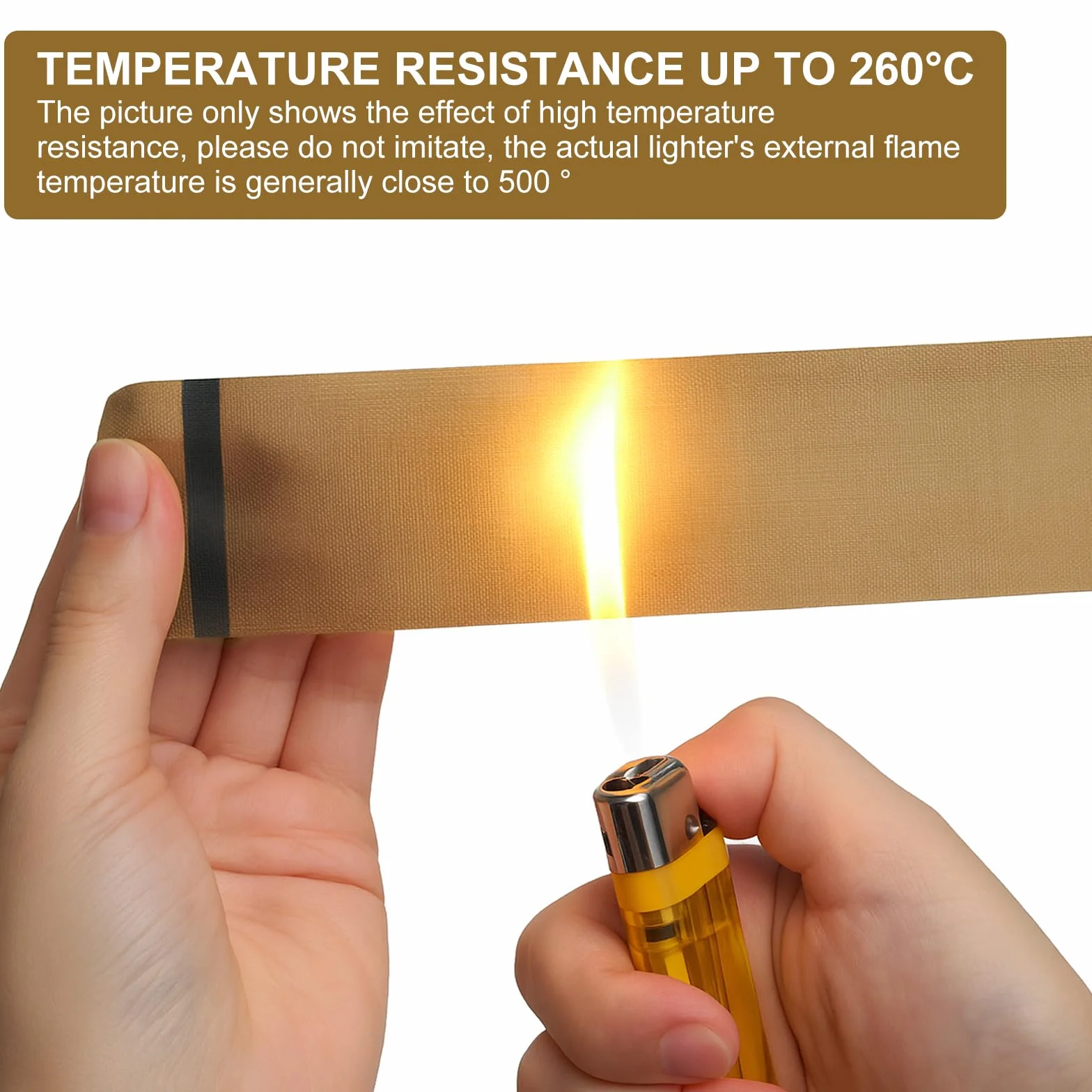 HENGBIRD Taśma teflonowa 50mm x 10m - nieprzywierająca taśma klejąca PTFE, odporna na ciepło do 260°C, bez pozostałości - idealna do termozgrzewarek, drukarek 3D, spawarek