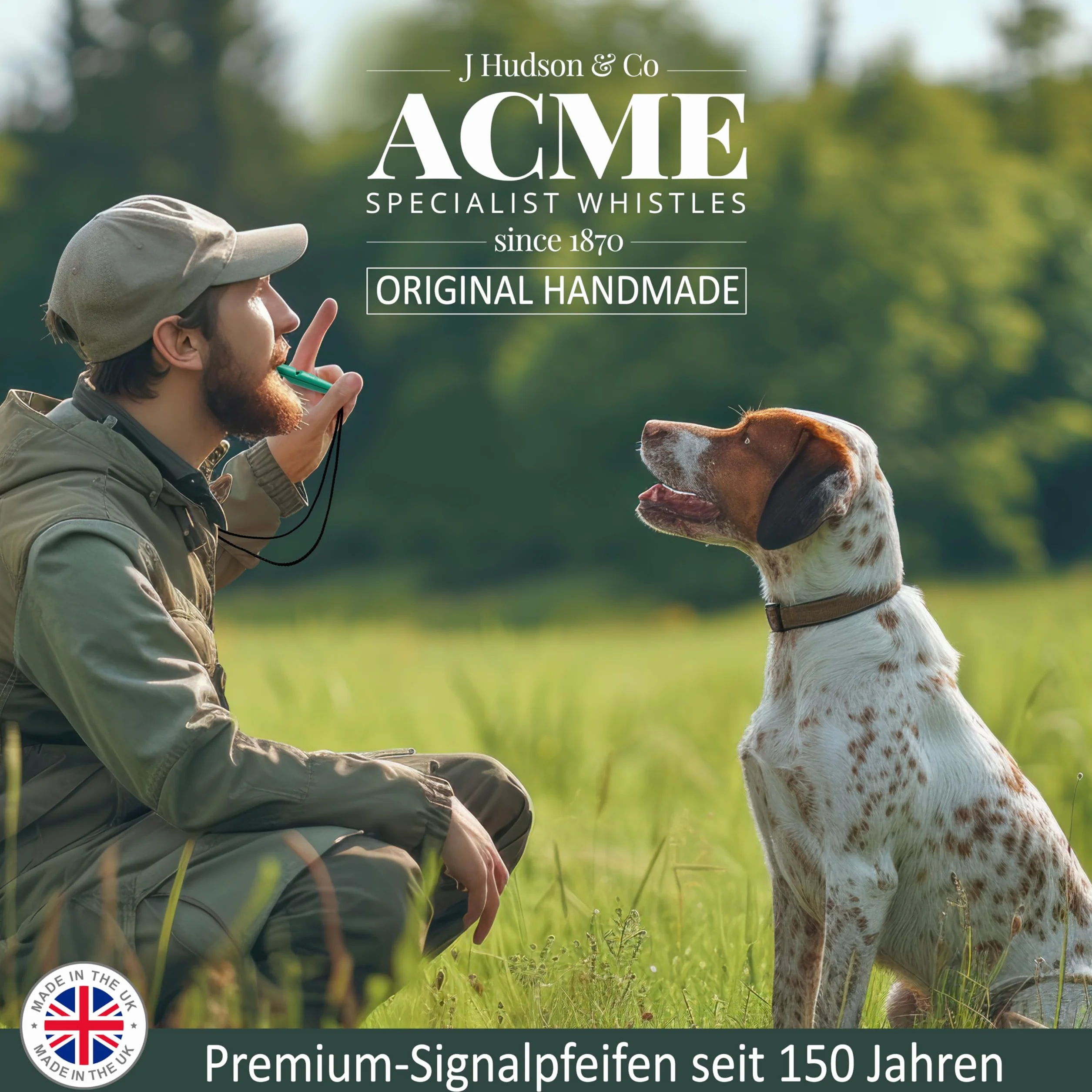 ACME Fajka dla psa nr 210,5 z tasiemką dwupak 2 fajki 2 taśmy głośny dalekosiężny (Black + Chocolate Brown)