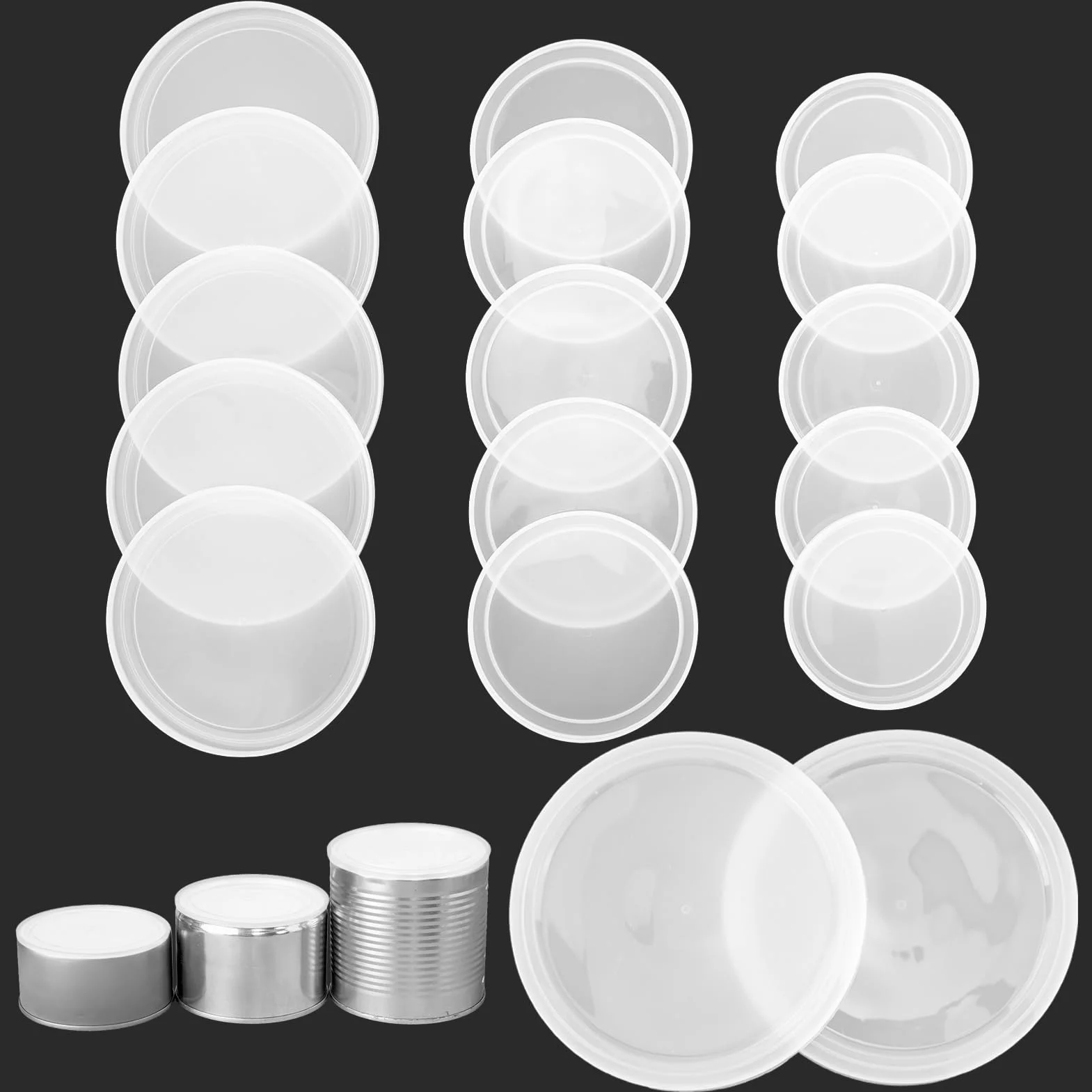 Pokrywki do puszek 100 mm 85 mm 75 mm wielokrotnego użytku tworzywo sztuczne
