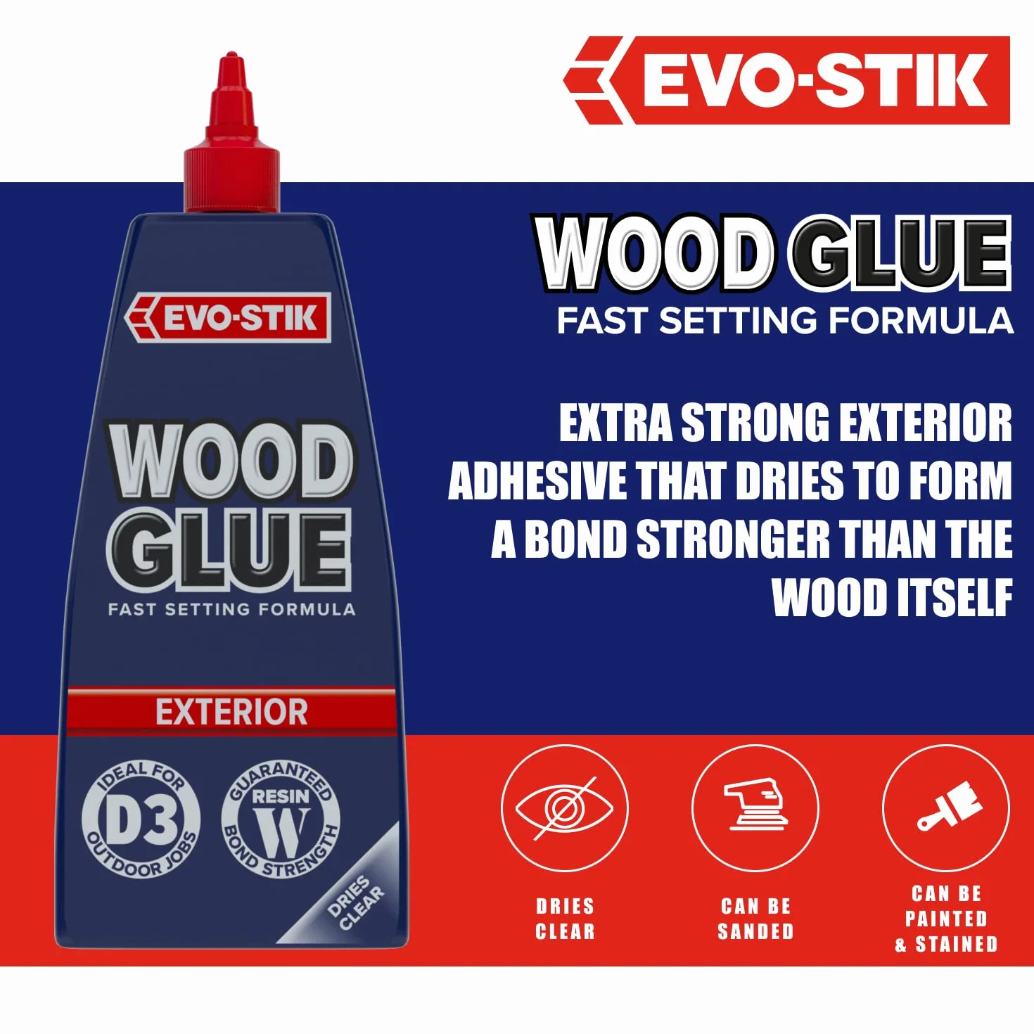 EVO-STIK Klej do drewna na zewnątrz 500 ml odporny na warunki atmosferyczne