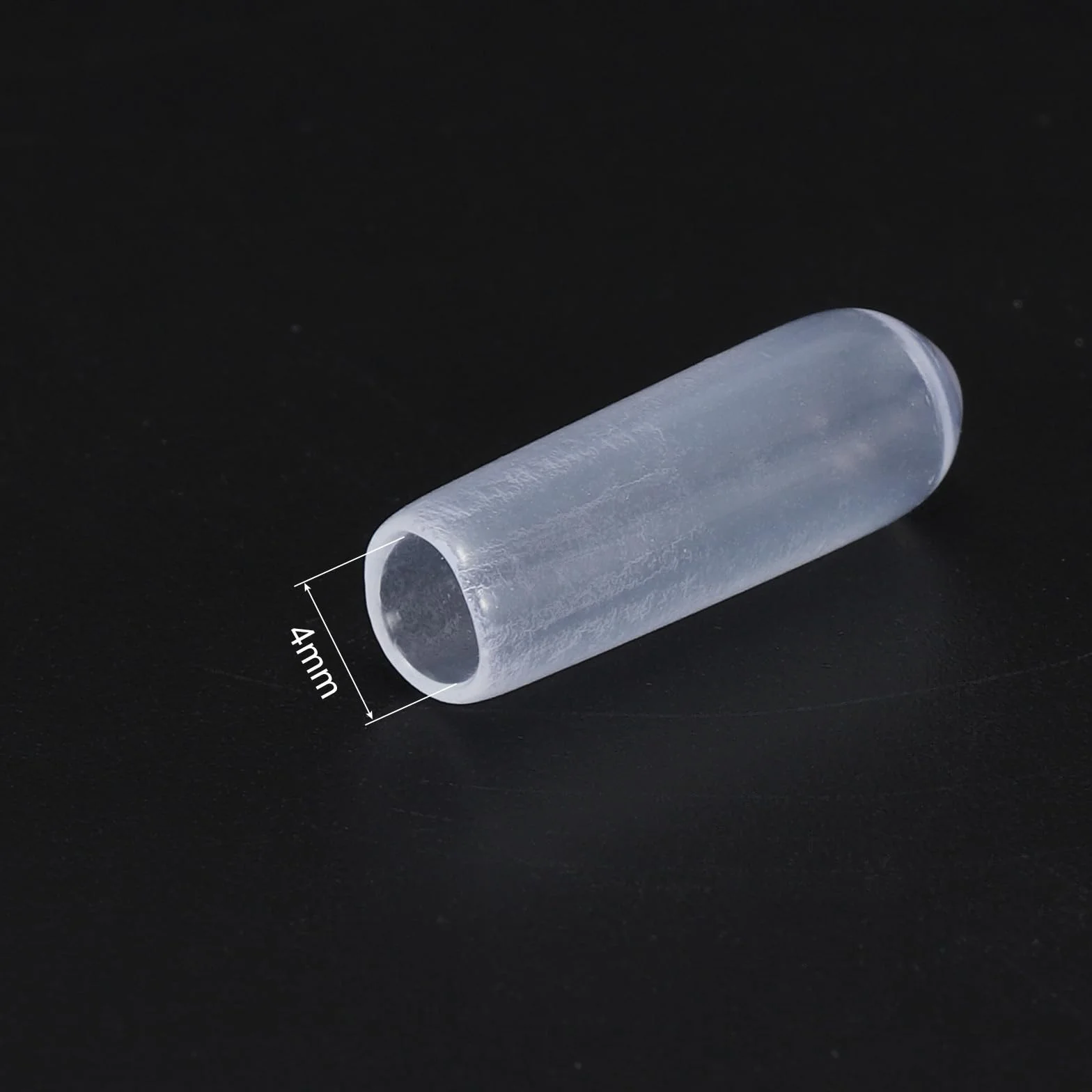 QUARKZMAN 50 szt. gumowych zaślepek końcowych 4 mm ID winylowe PVC okrągłe rurki nakładki na śruby osłony gwintów przezroczyste