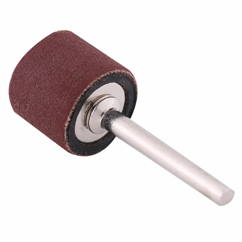 Cylinder szlifierski Akozon, 100 szt. Bęben + 1 szt. Trzpień korbowodu dla Rotary Drll papier ścierny zespoły tuleje wrzeciona zestaw do polerowania drewna Craft 80/320/600 Grit (320#)
