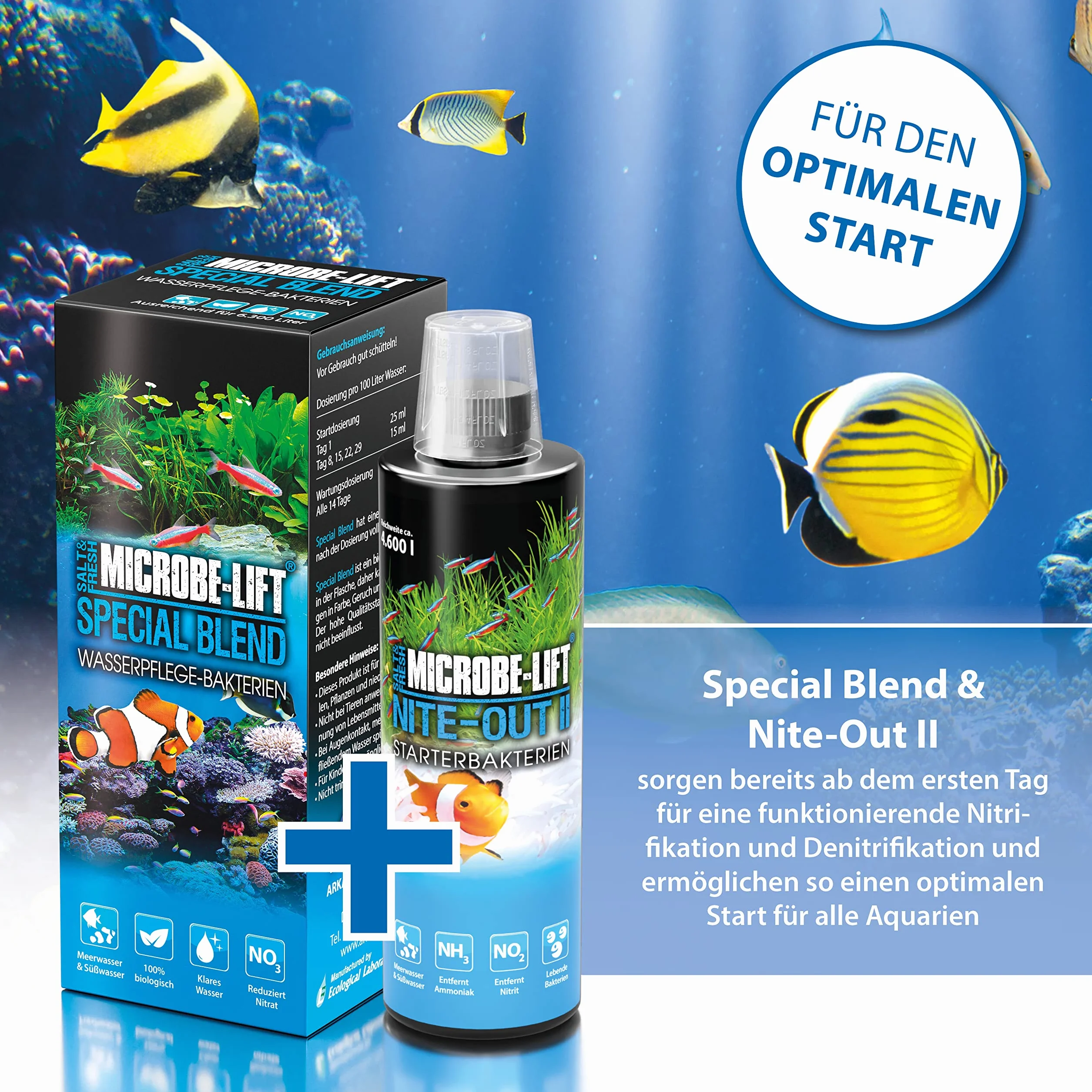 MICROBE-LIFT Special Blend – wysoce aktywne bakterie do akwarium słodkiej i morskiej, 251 ml
