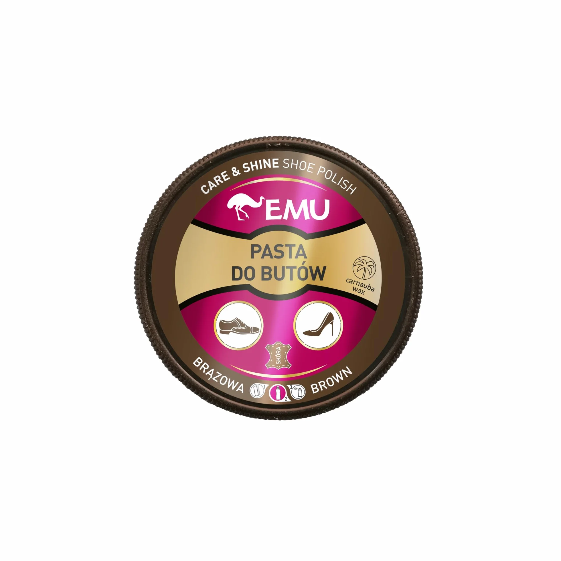 Pasta do butów w puszce Brązowa 50ml EMU