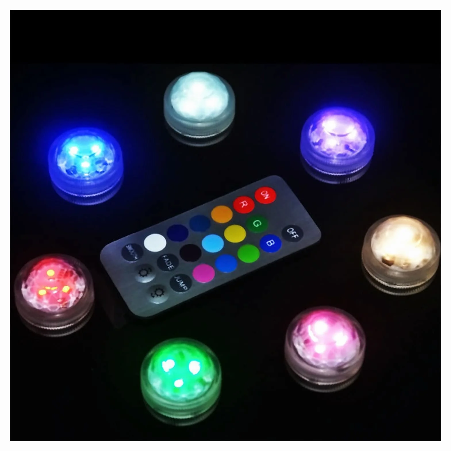Pływające światło basenowe LED, światło zanurzeniowe Rgb, IP68 Wodoodporna zdalnie sterowana lampa podwodna, akcesoria basenowe (kolor: 8 lampa 1 kontroler)