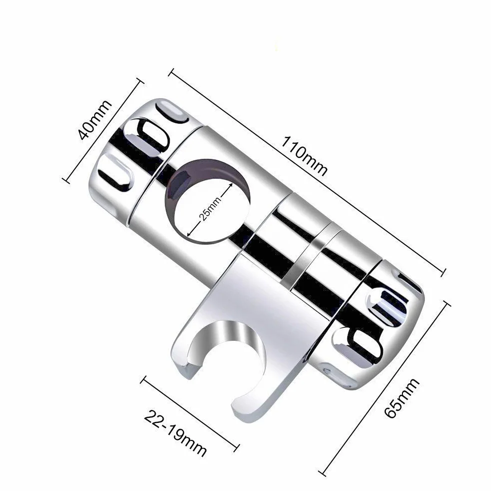 Uchwyt prysznicowy drążek ścienny 25 mm ABS chrom