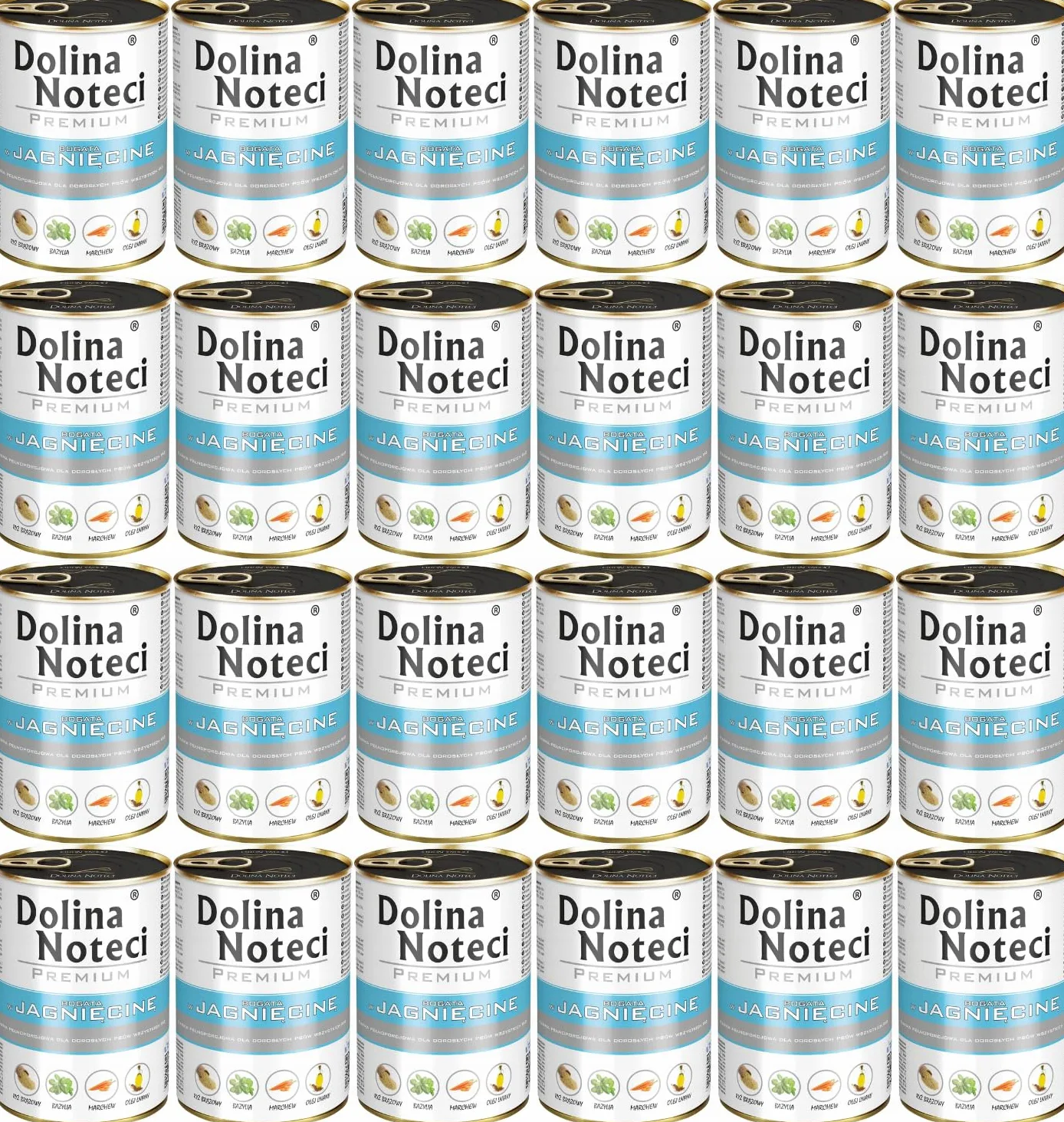 Dolina Noteci Mokra karma dla psa Premium bogata w jagnięcinę zestaw 24 x 400 g