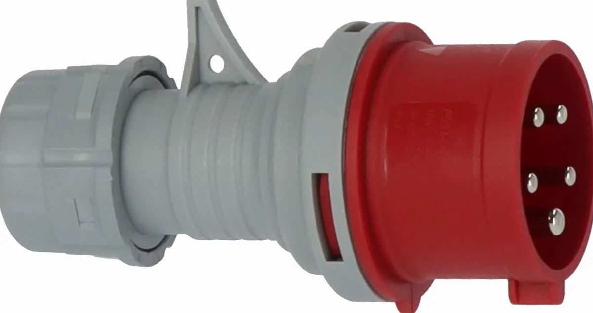 Brennenstuhl wtyczka CEE 400V/16A (do zastosowań zewnętrznych IP44, bezśrubowa technika łączenia, 5-biegunowa, Made in Germany)