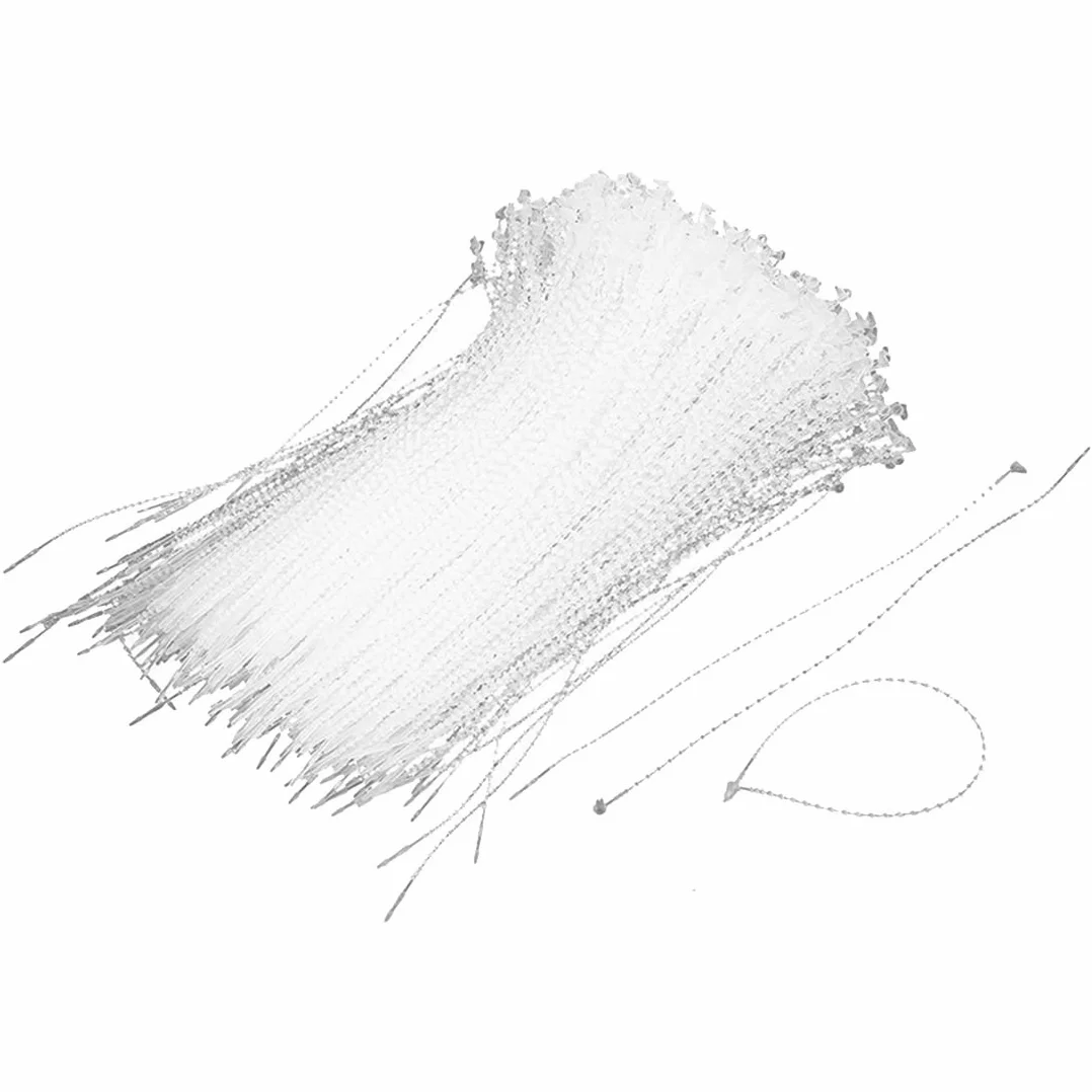 Plastikowy krawat z łańcuchowej 18 cm 1000 ., przezroczysty
