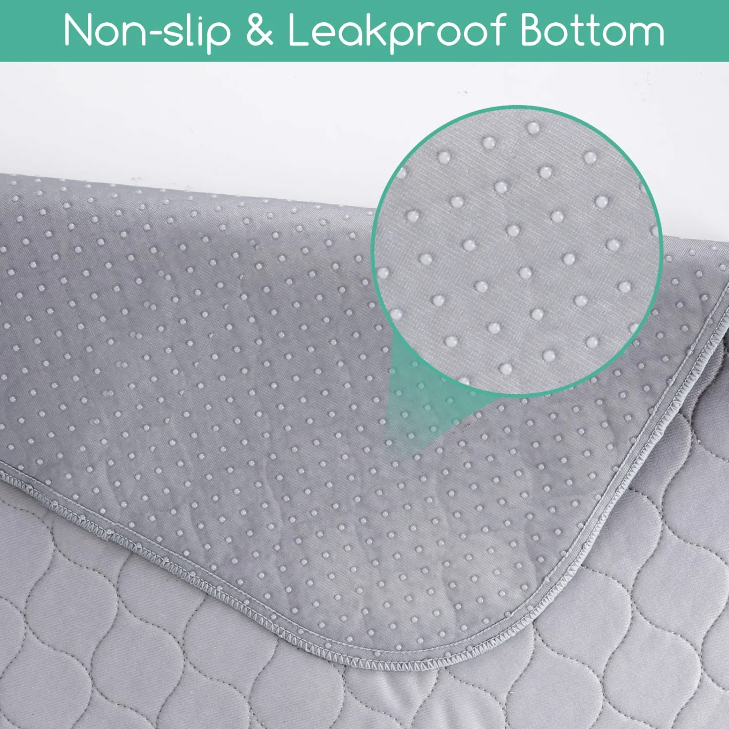Nobleza - Pralki dla małych psów, Zmywalne podkładki treningowe dla zwierząt, wielokrotnego użytku chłonna poduszka antypoślizgowa Pet Pee Pad Pack 3 (60 * 45cm), szary