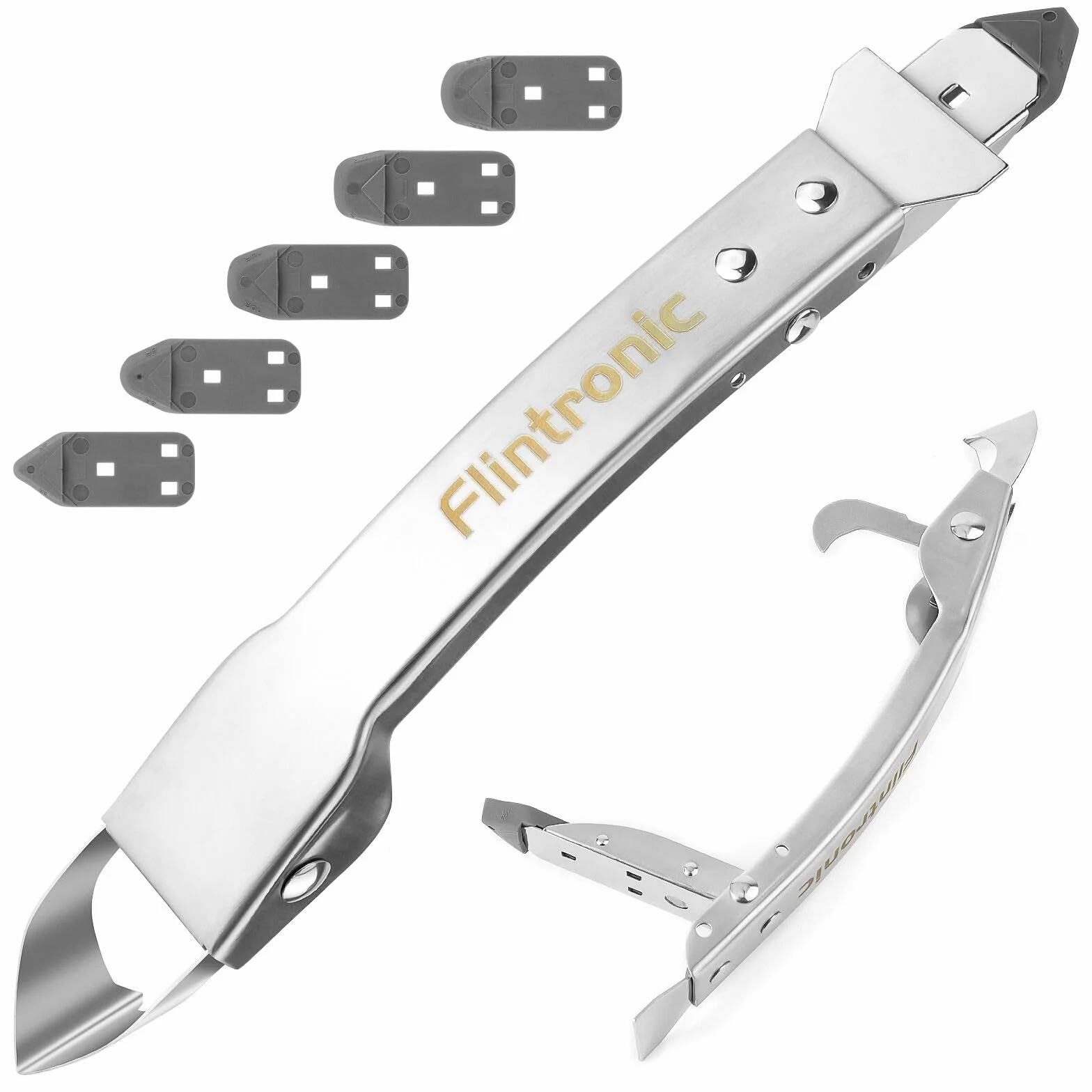 Flintronic 10 szt. silik. szpatułka uszczelniająca, 4 w 1 narzędzie, silik. szpatułki z 6 podkładkami, skrobak łazienki, kuchni, podłogi, okna