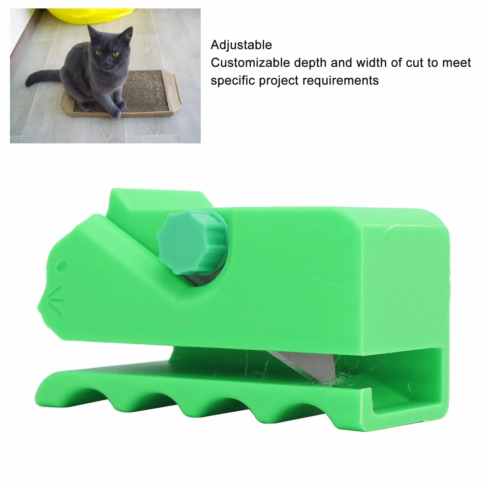 Kartonowy Noża do Zarysowania Kotów, DIY Kartonowy Pudełko do Regulowanej Kartonowej Paski Noża na Narzędzie do Cięcia Tablicy Zarysowania Kota (czerwony) (GREEN)
