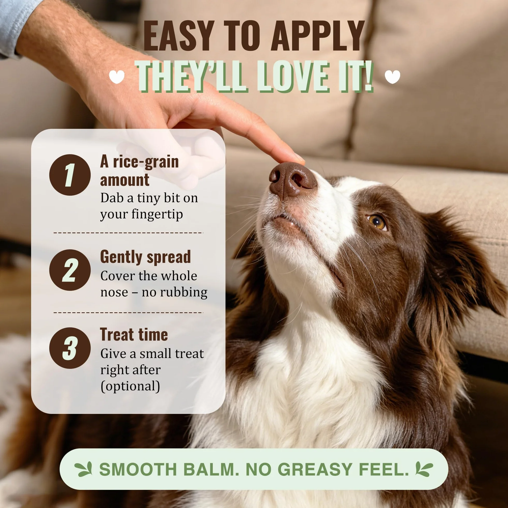 Natural Snout Soother Balsam do Nosa dla Psów – 30 g, Nawilżający Balsam na Suchy i Popękany Nos, Naturalna Krem do Nosa dla Psów i Kotów
