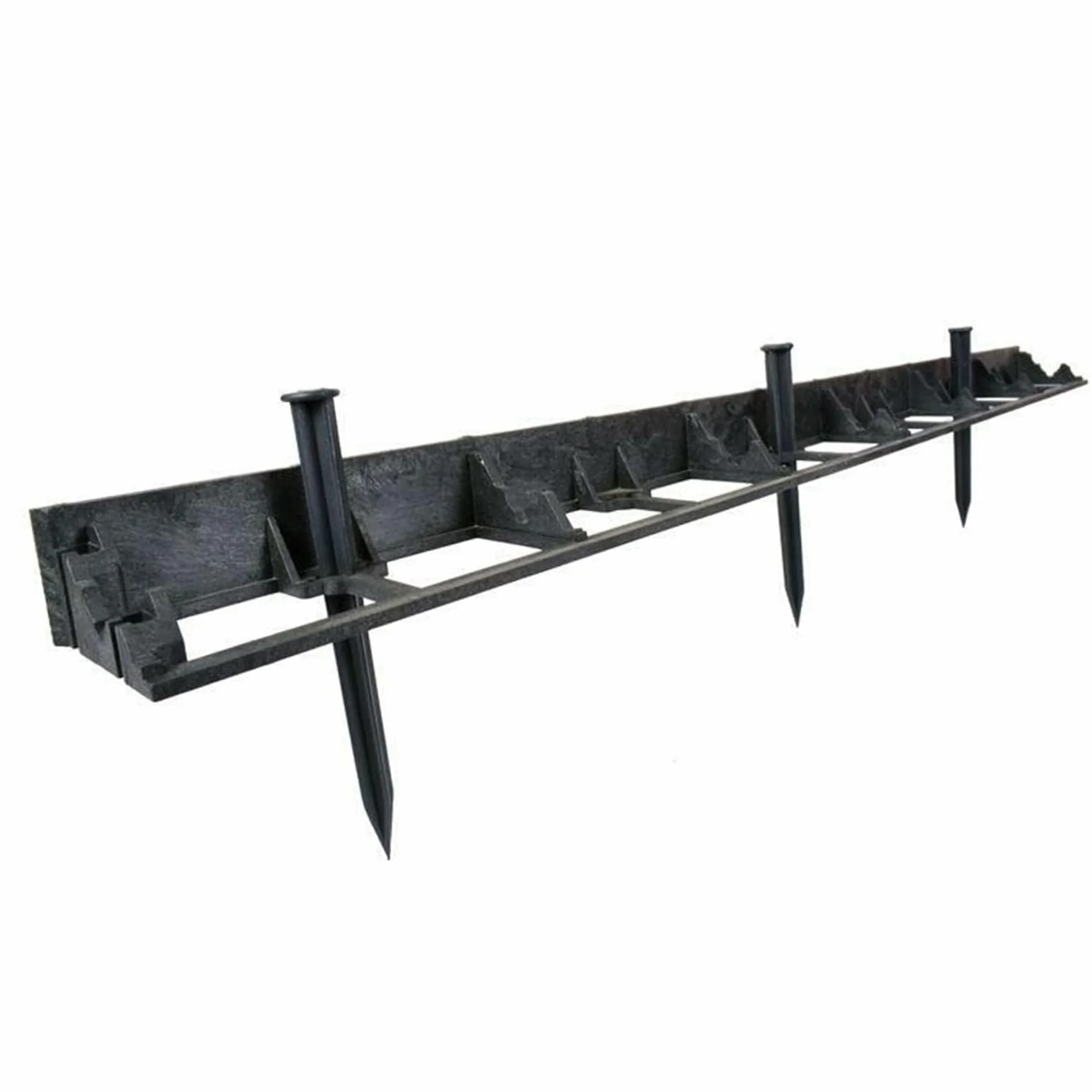 Zestaw 50 gwoździ z tworzywa sztucznego, 18 cm, do krawężnika, plastikowe gwoździe do mocowania, czarne