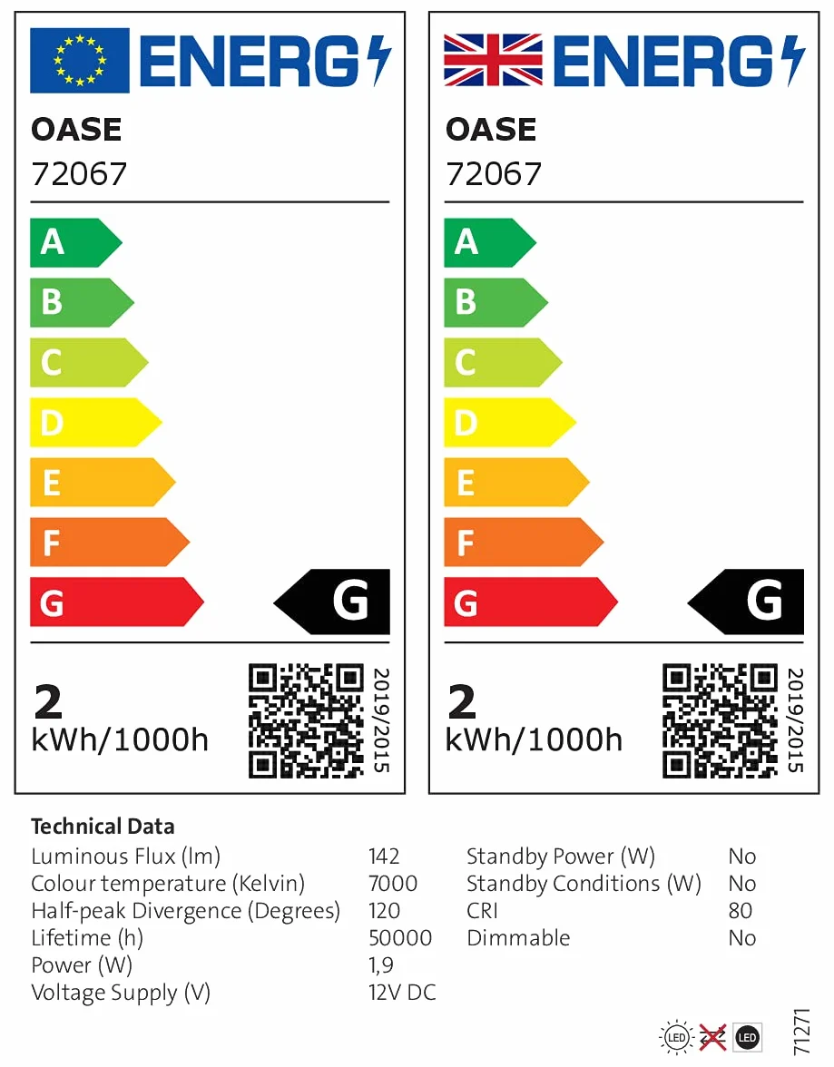 OASE biOrb 72067 TUBE 30 LED biała