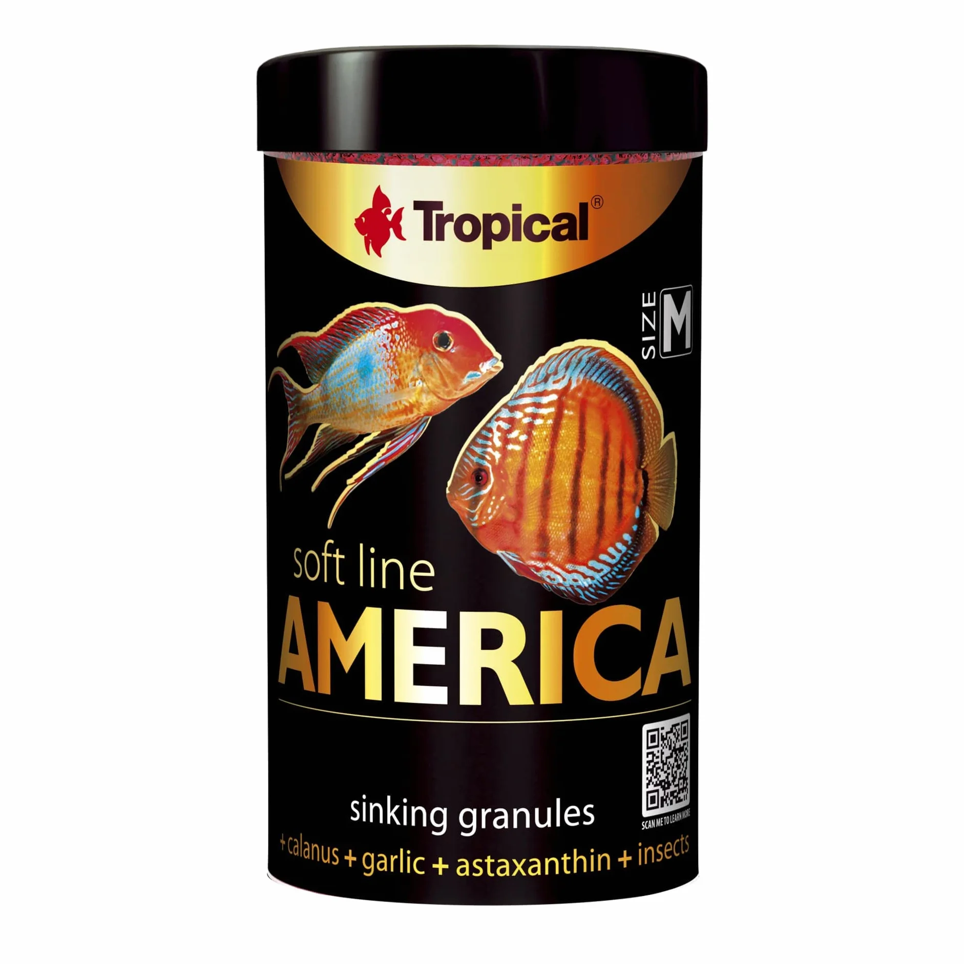 Tonący pokarm dla ryb z Ameryki północnej i południowej SOFT LINE AMERICA SIZE M 100ml / 60g