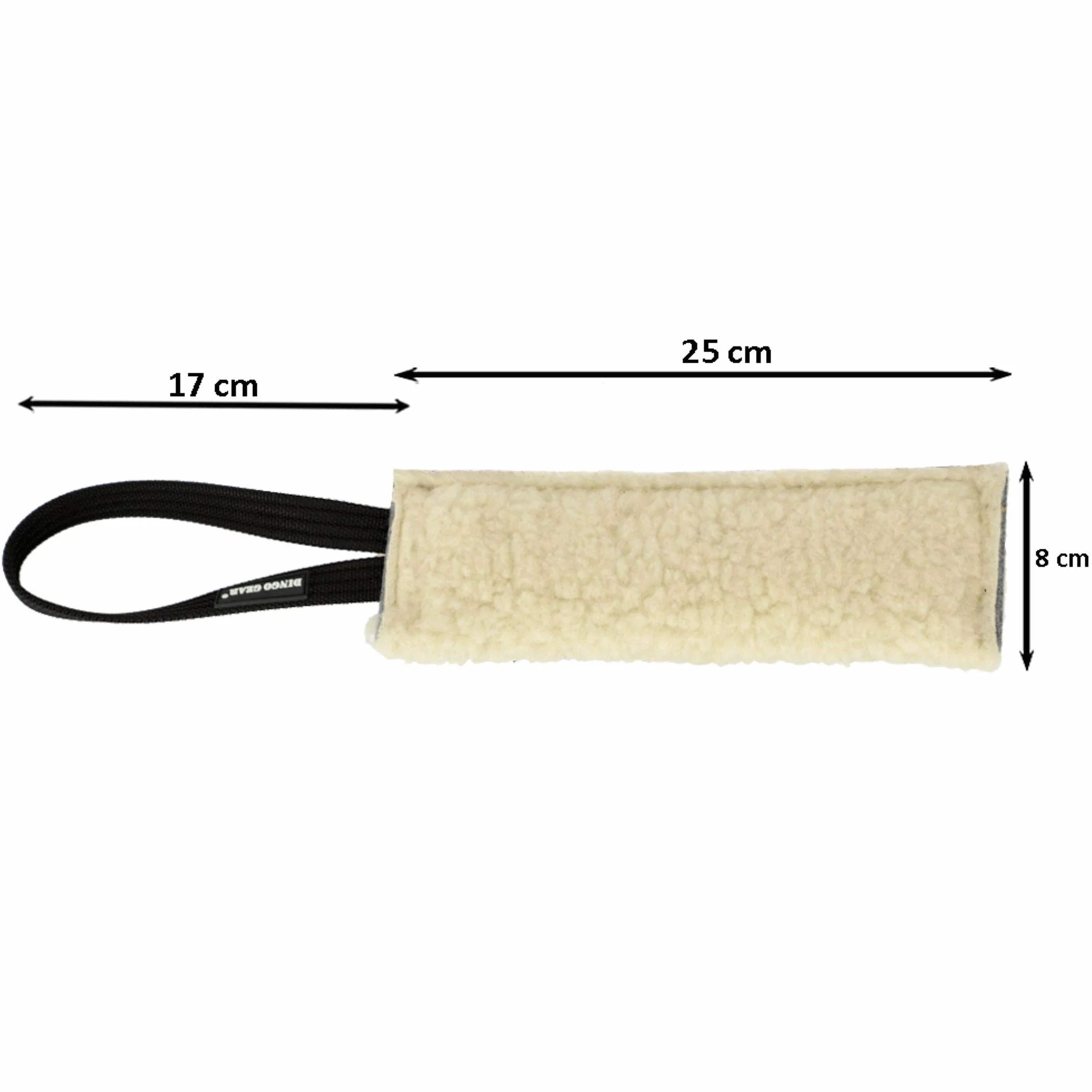 Dingo Gear Gryzak dla psa do treningu psów z wełny owczej z jedną rączką 25 x 8 cm S00429