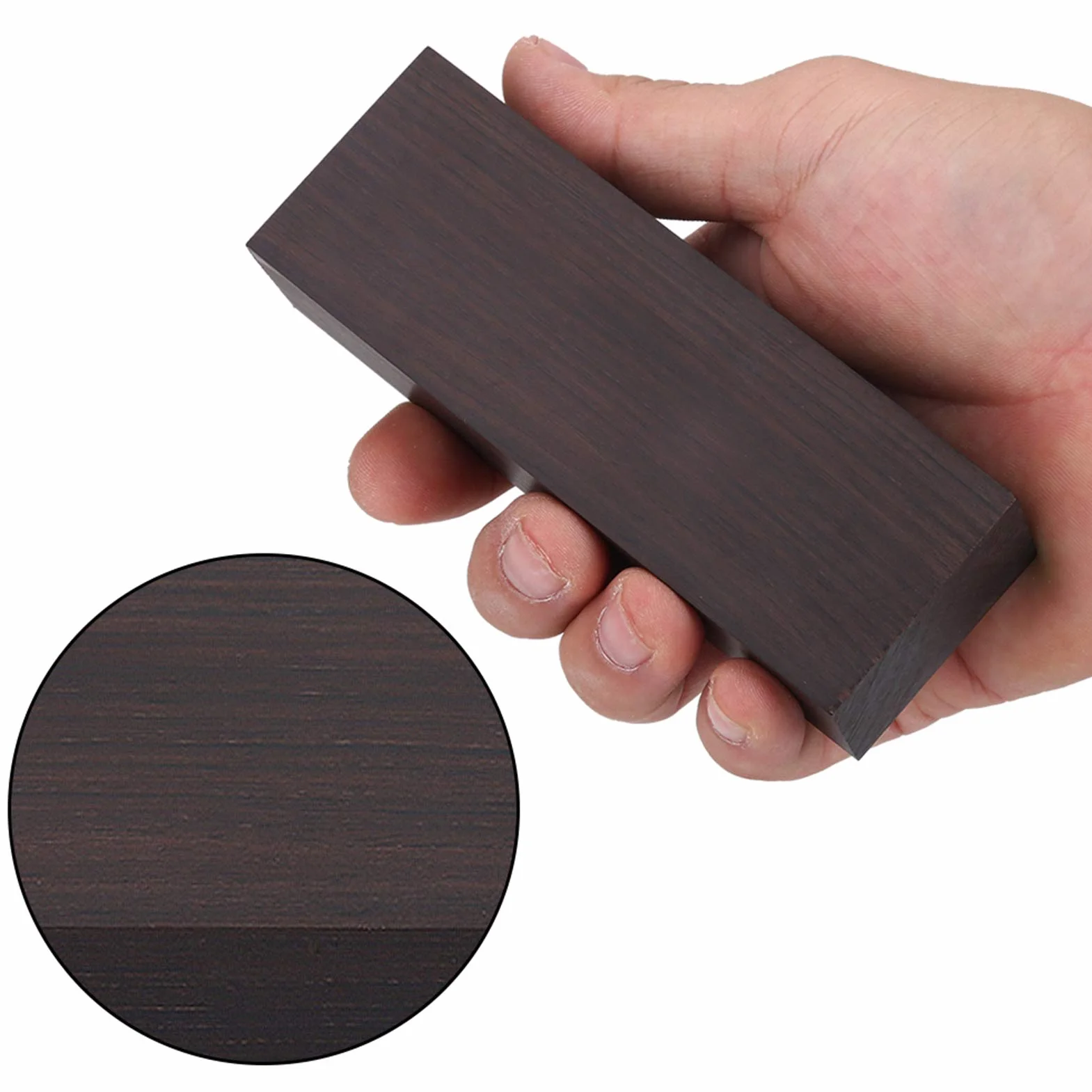 Drewniane bloki z twardego drewna do rzeźbienia 13 × 5 × 3 12 * 4 * 2,5 czarne drewno hebanowe drewno puste DIY materiał do instrumentów muzycznych narzędzia