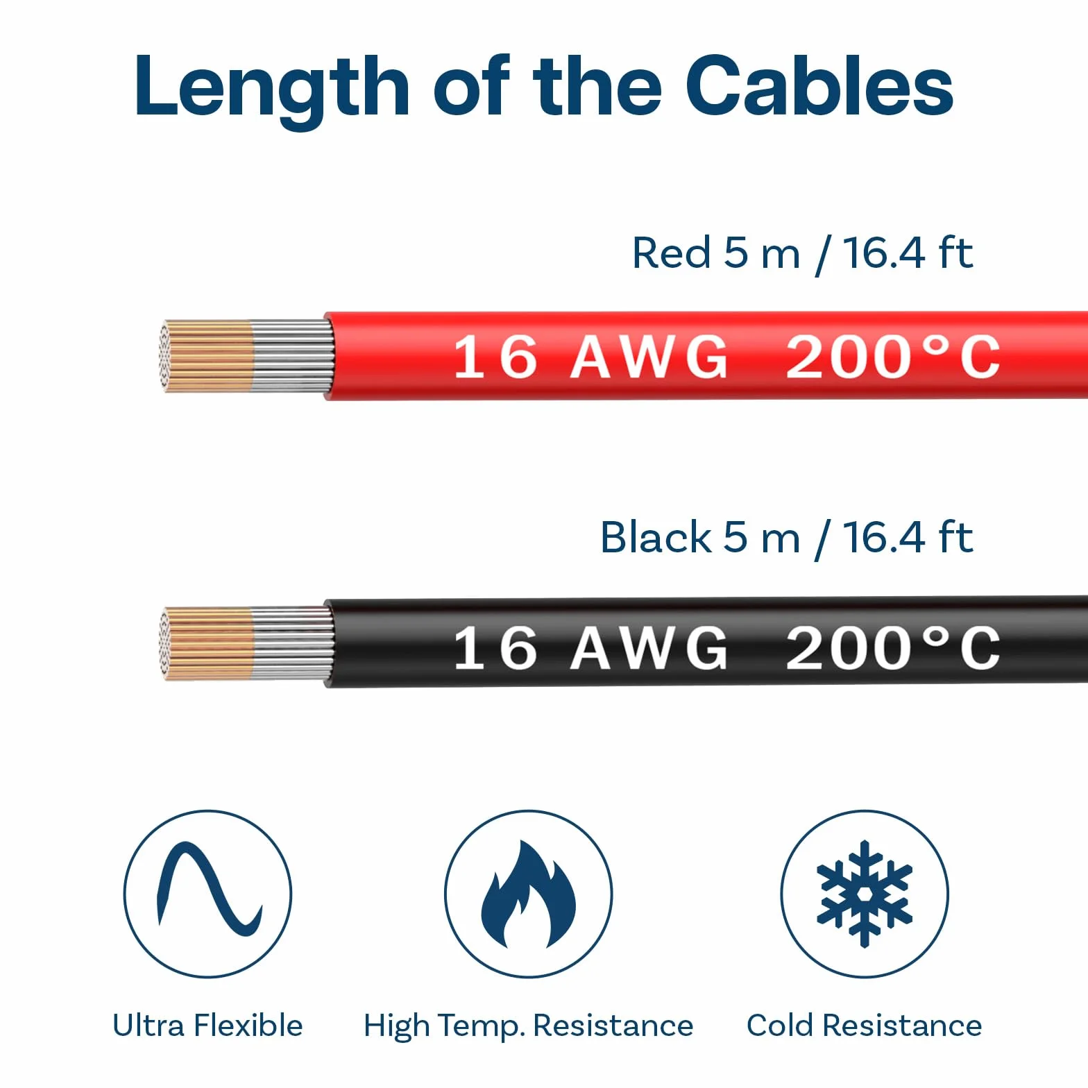 MMOBIEL 16 AWG Elektryczny Przewód - 16 Gauge (1,31 mm²) Cyna Kabel Miedziany - 2 Oddzielne Przewody Czerwony i Czarny Każdy 5 m do RC, Drony, Drukarki 3D, Baterie, Przewody Głośnikowe, Paski Led