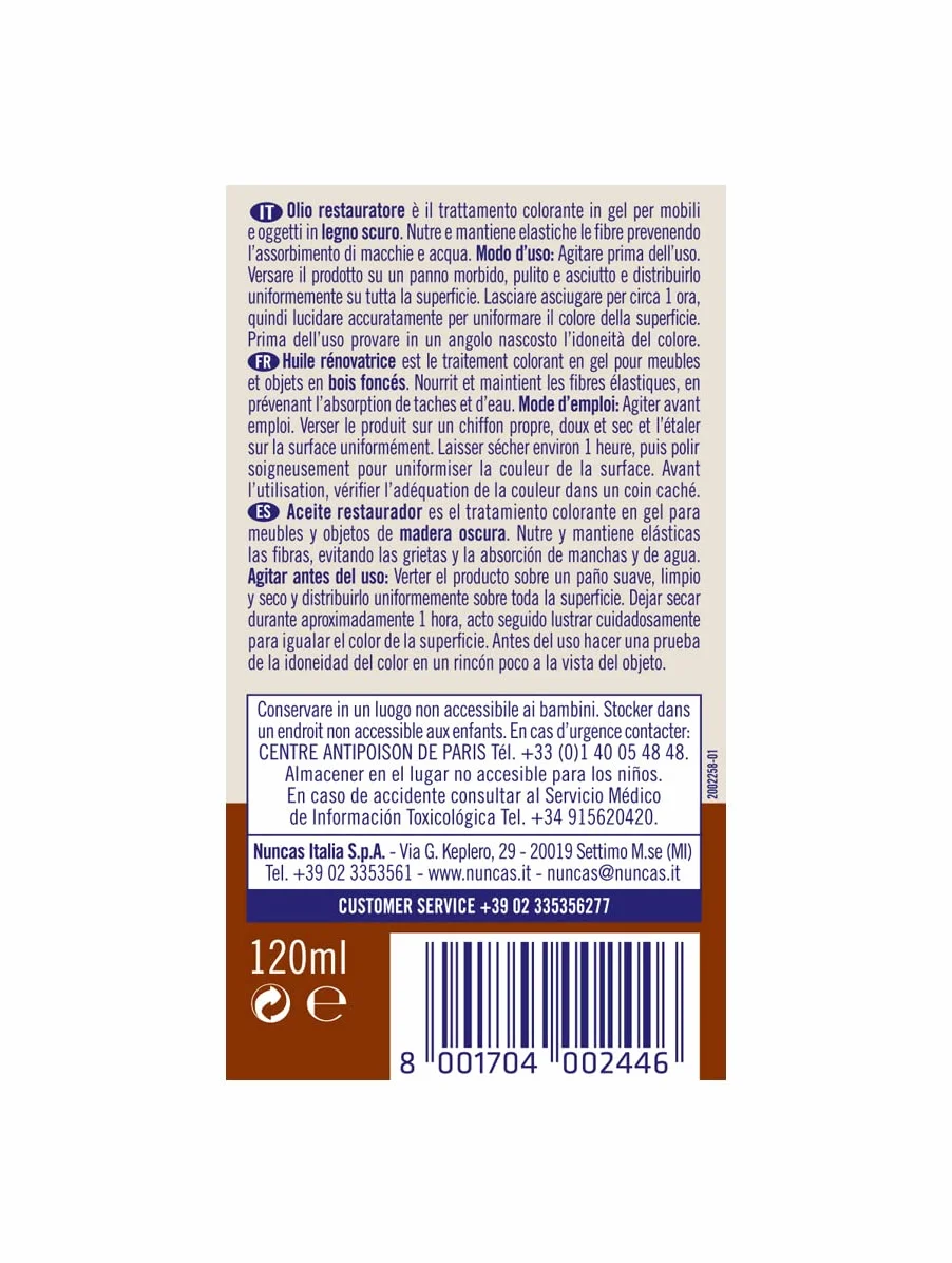 Nuncas Livax Meble i Design Olej Restaurator Ciemne drewno 120ml