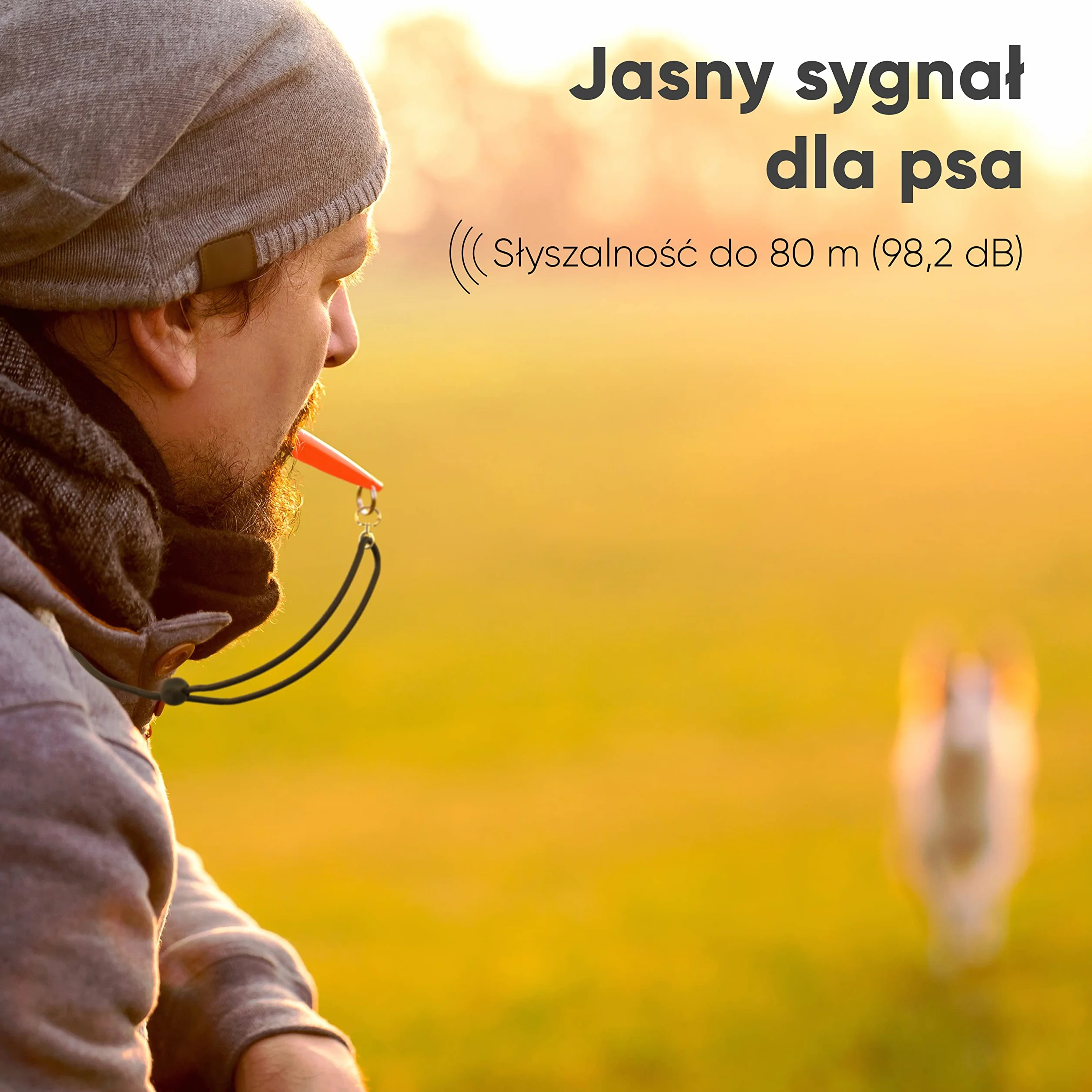 🐾 ENERO® Fajka dla psa – ekstremalnie niezawodny trening i wychowanie – wysoka częstotliwość – daleko idąca głośność – wraz z praktycznym paskiem do zawieszenia
